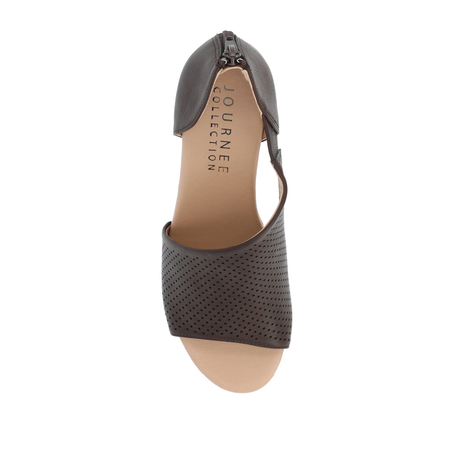 ARETHA WEDGE HEEL SANDALS IN WIDE - Brown PU