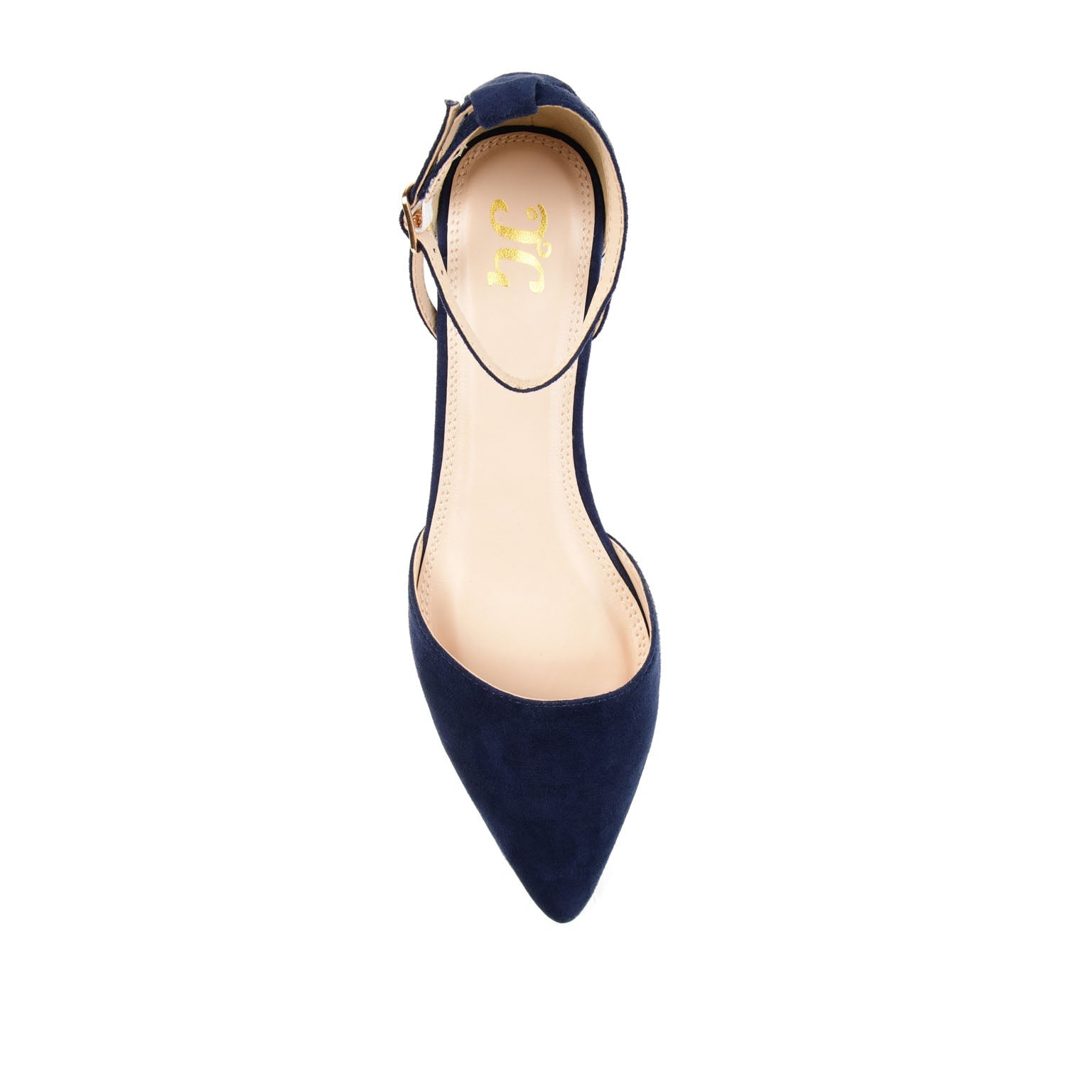 ARKIE D'ORSAY WEDGE HEELS IN FAUX SUEDE - Blue