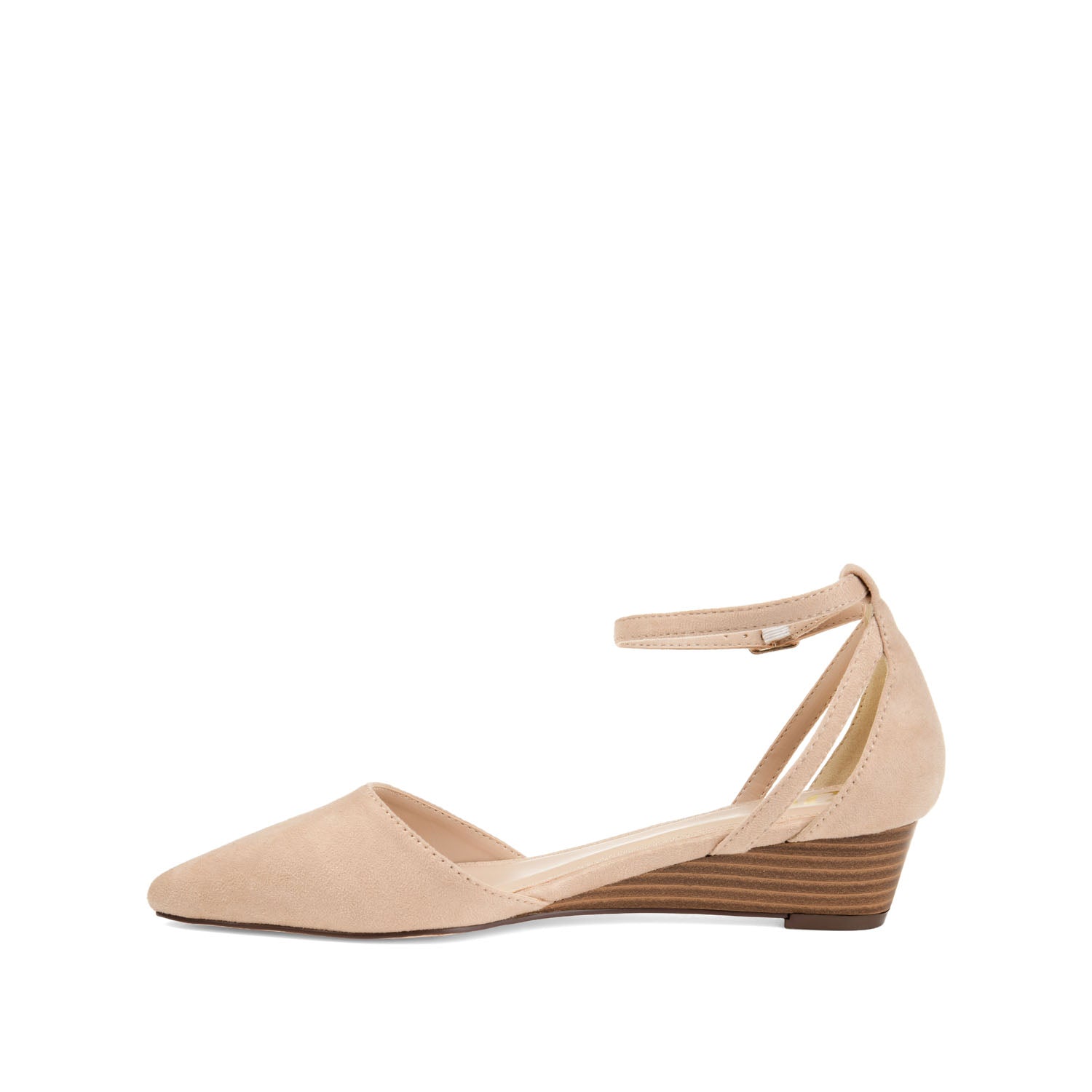 ARKIE D'ORSAY WEDGE HEELS IN FAUX SUEDE - Nude