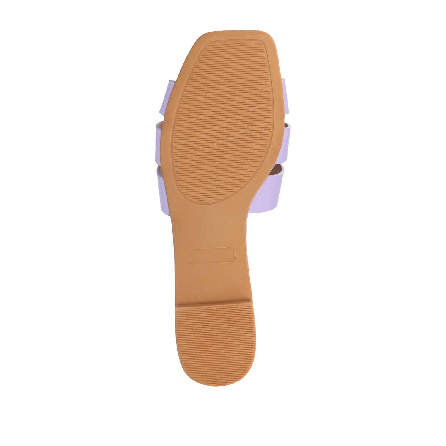 ARRINA STATEMENT PATENT SLIDE SANDALS IN WIDE