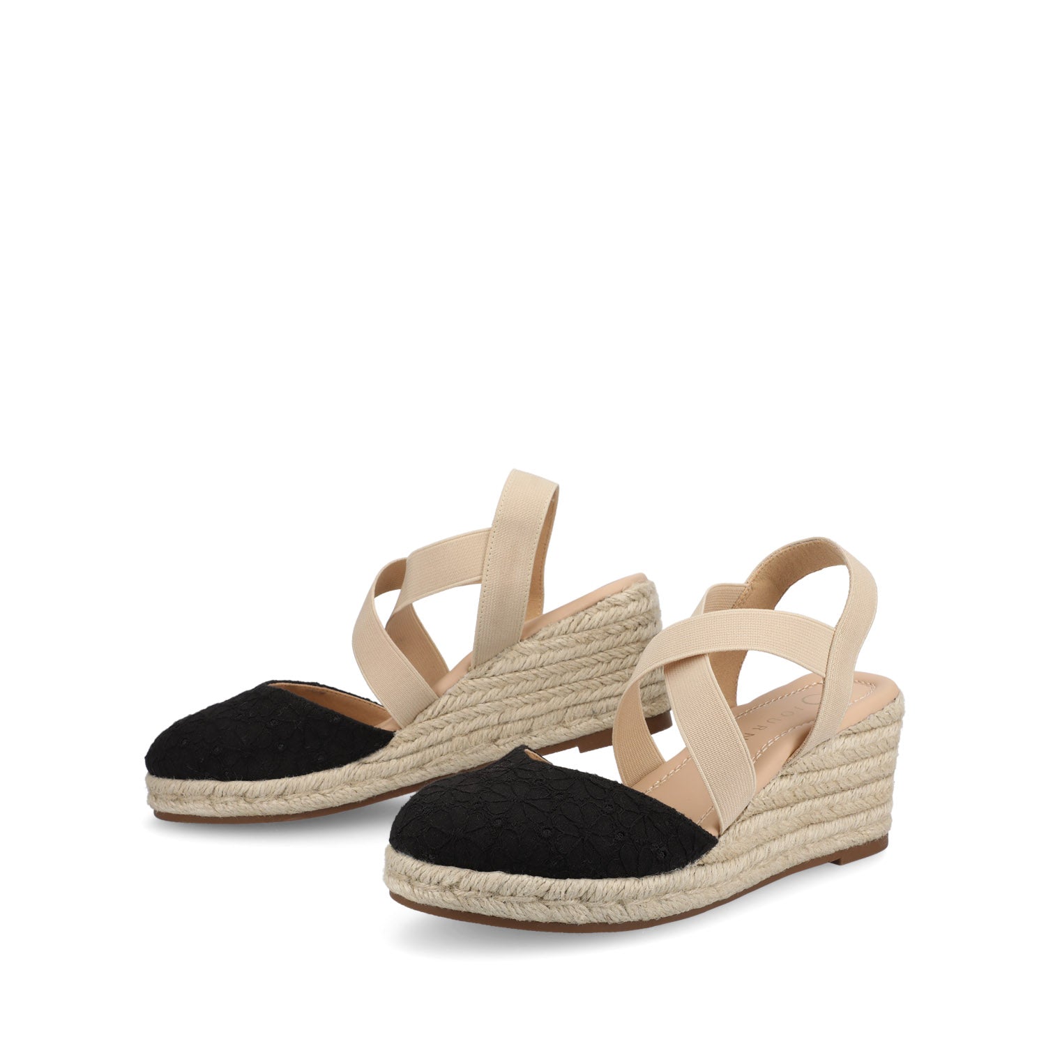 ASHLEE ESPADRILLE WEDGE SANDALS IN WIDE - Black