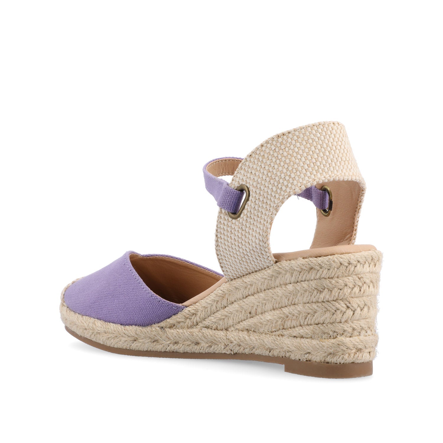 ASHLYN ESPADRILLE WEDGE SANDALS IN WIDE - Purple Fabric