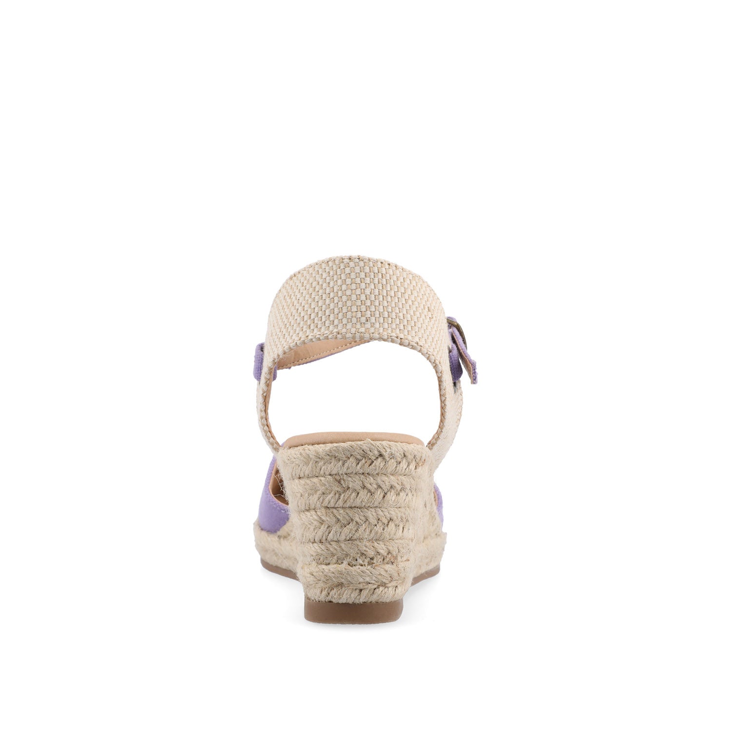 ASHLYN ESPADRILLE WEDGE SANDALS IN CANVAS - Purple Fabric