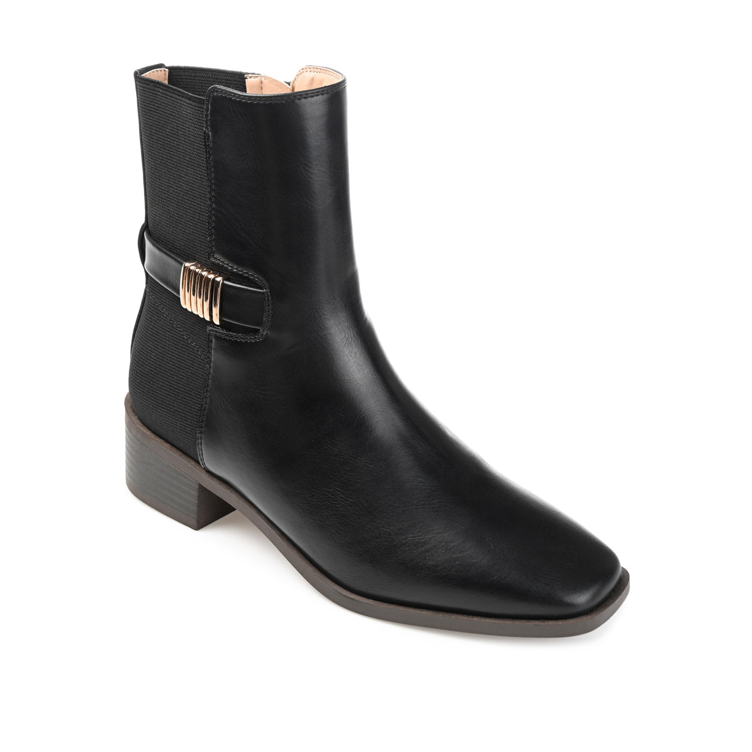 AUBRIE SQUARE TOE BOOTIES IN WIDE - Black