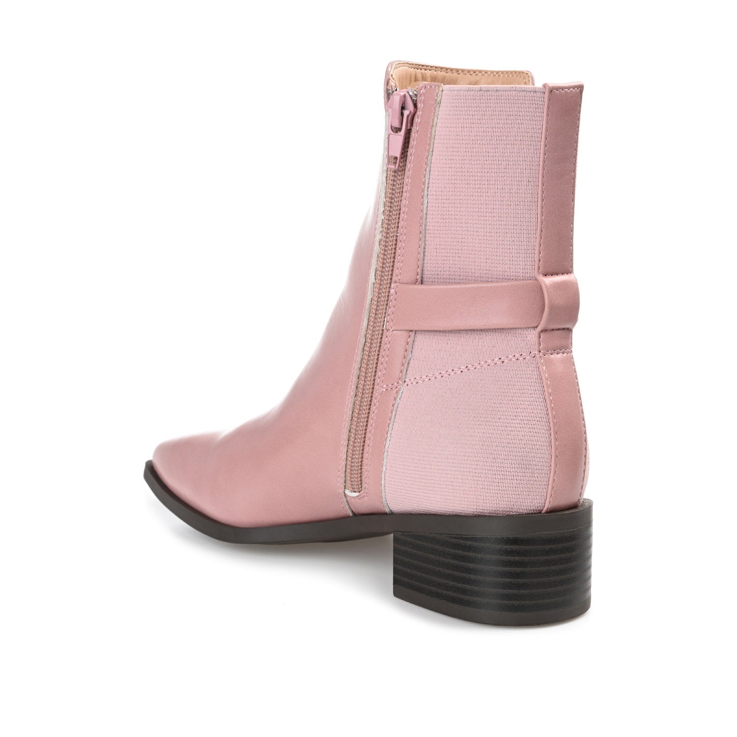 AUBRIE SQUARE TOE BOOTIES IN WIDE - Rose