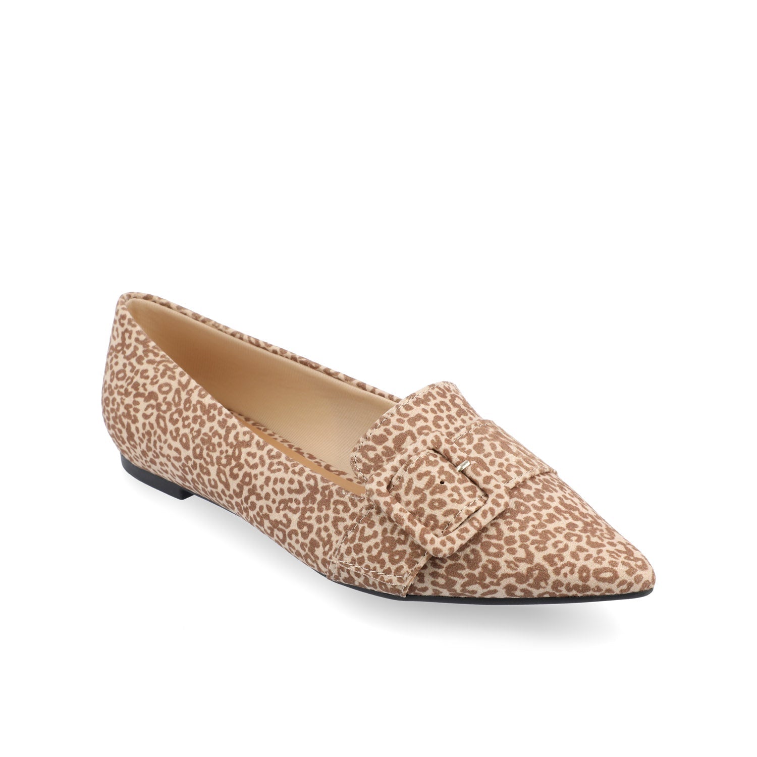 AUDREY LOAFER FLATS IN FAUX SUEDE - Animal Faux