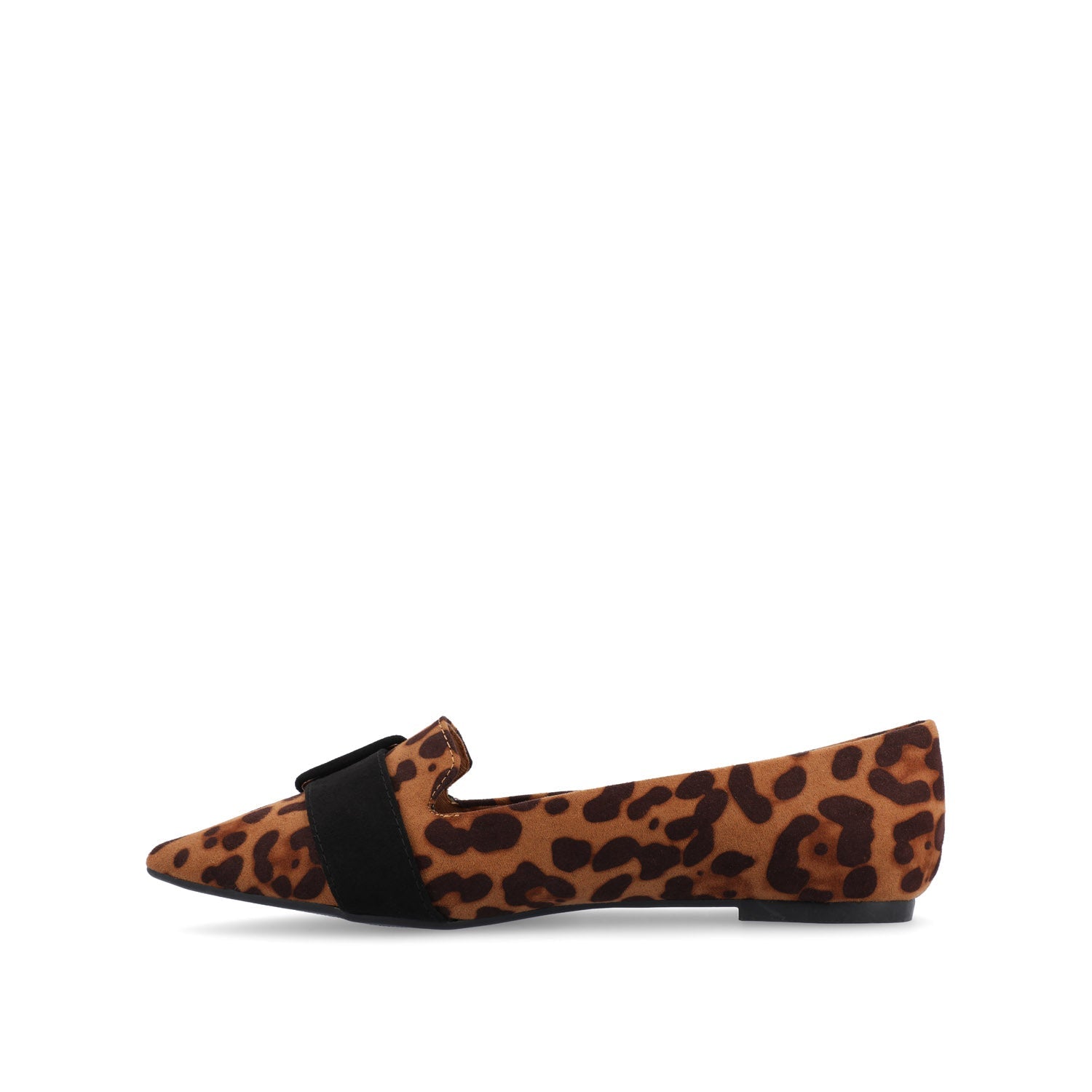 AUDREY LOAFER FLATS IN FAUX SUEDE - Leopard Faux