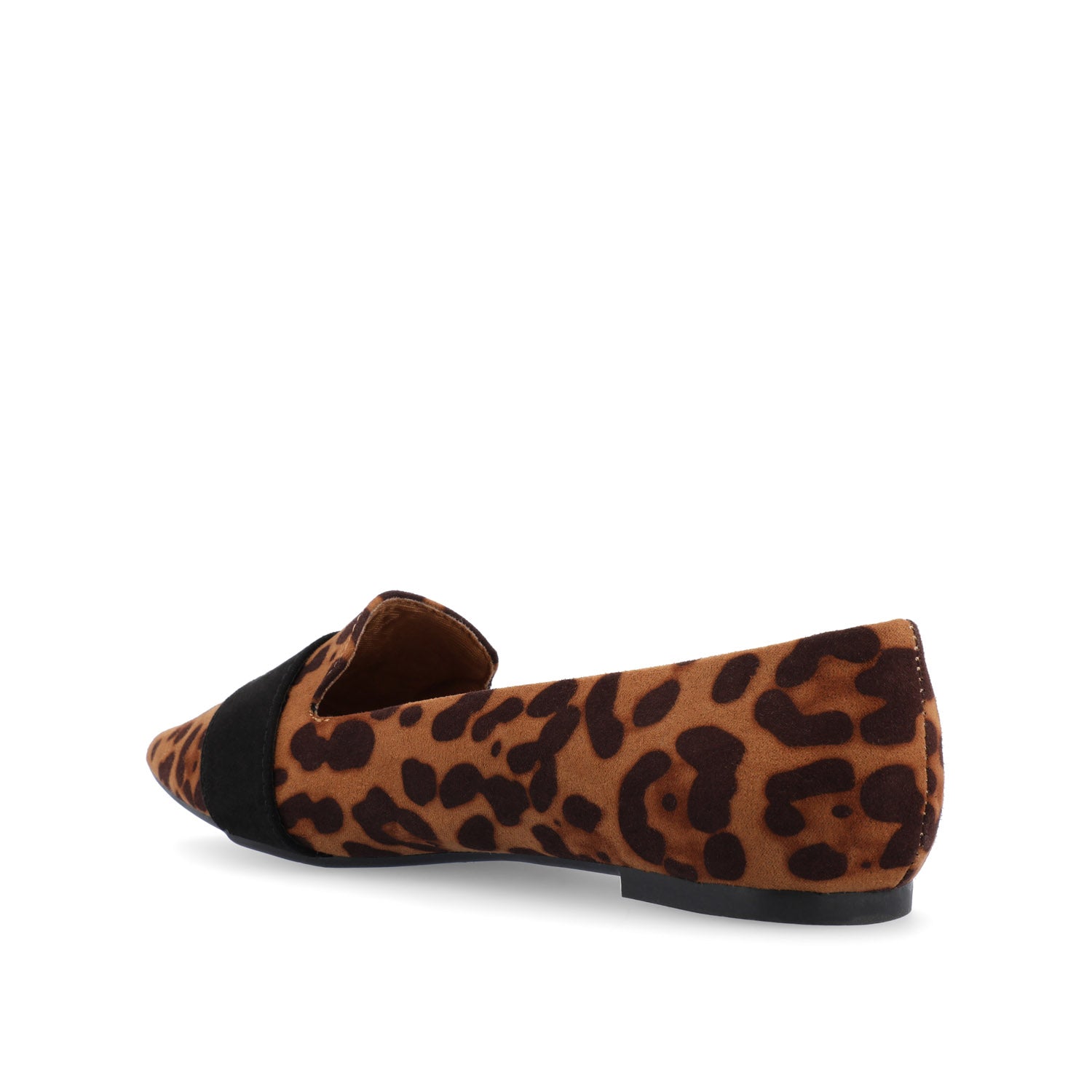 AUDREY LOAFER FLATS IN FAUX SUEDE - Leopard Faux