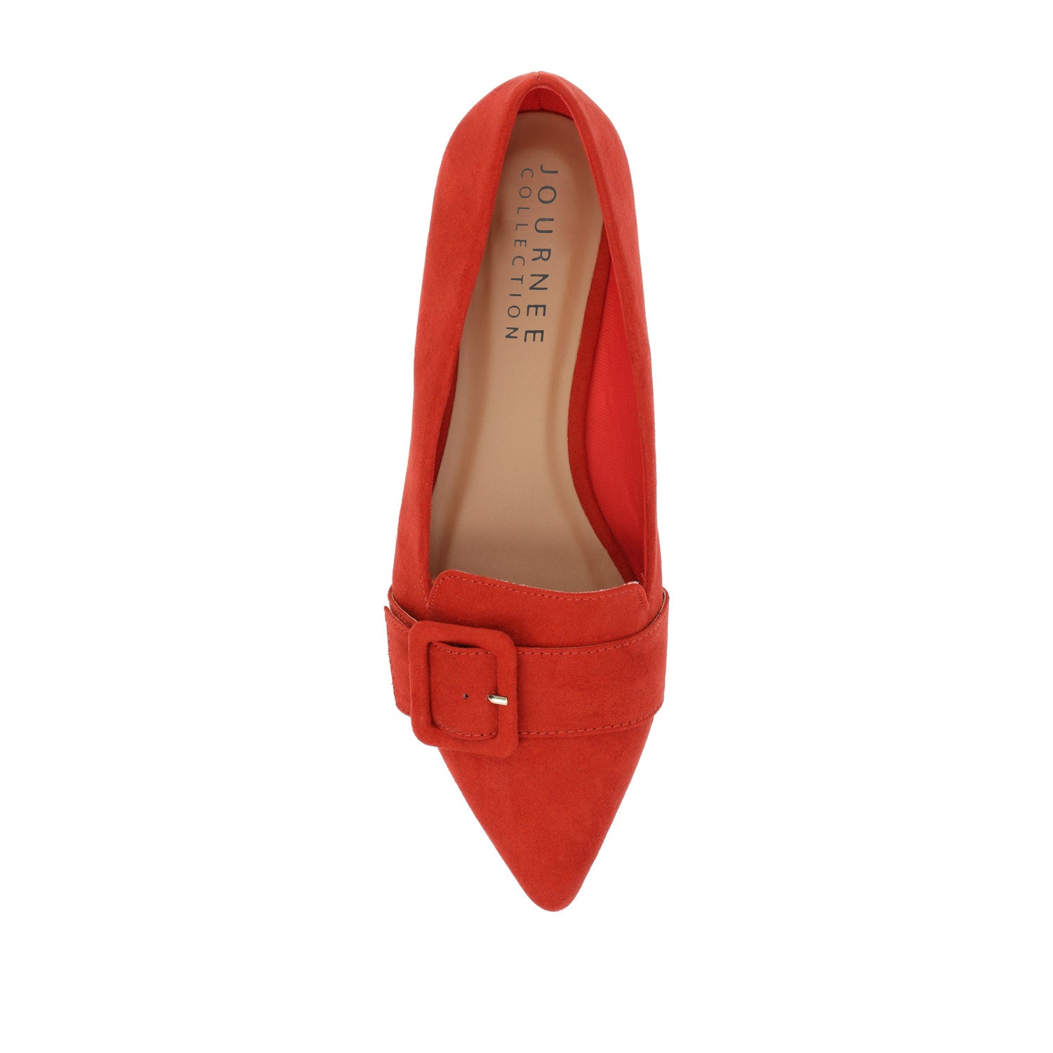 AUDREY LOAFER FLATS IN FAUX SUEDE - Rust