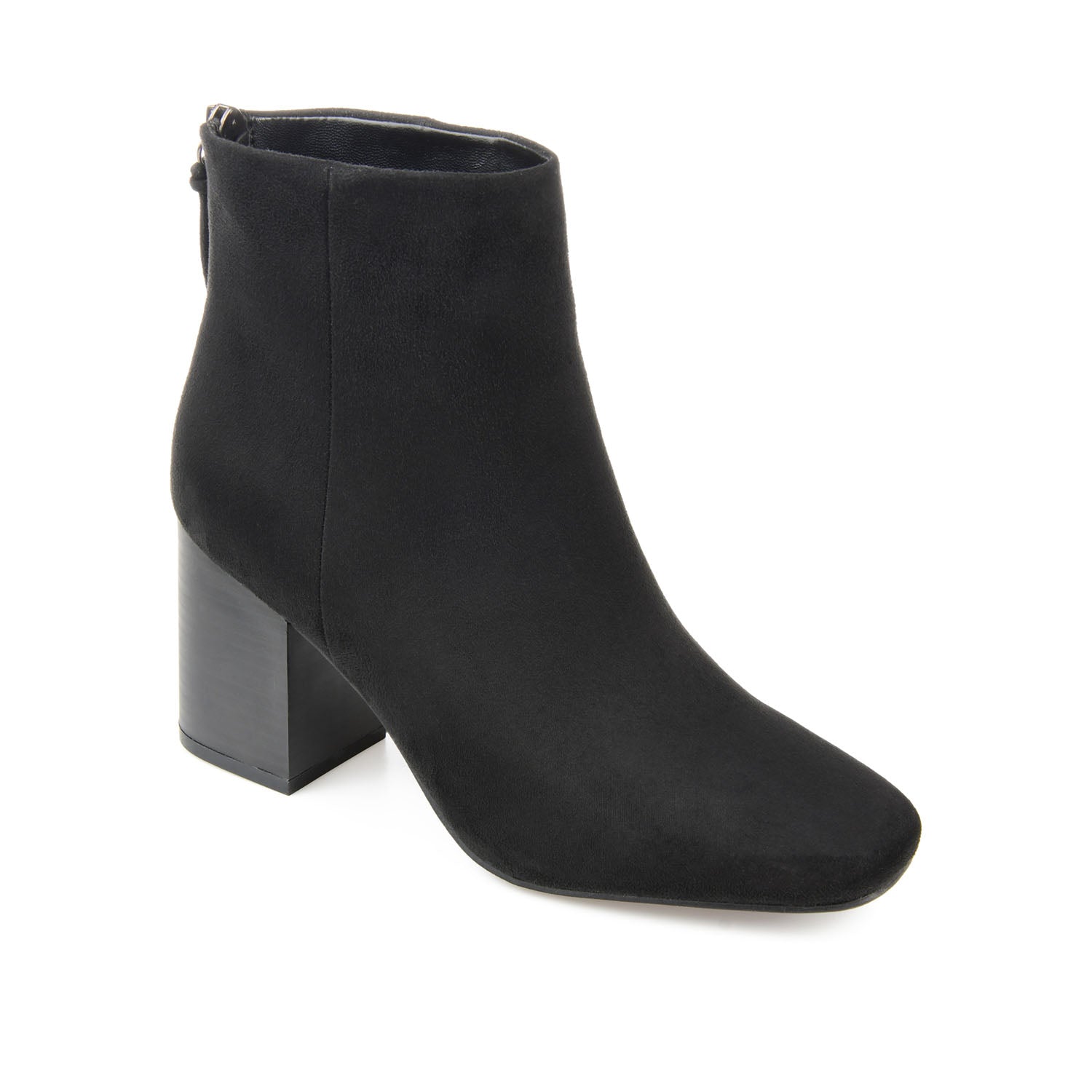 AUDRINA BLOCK HEELED BOOTIES IN VEGAN LEATHER