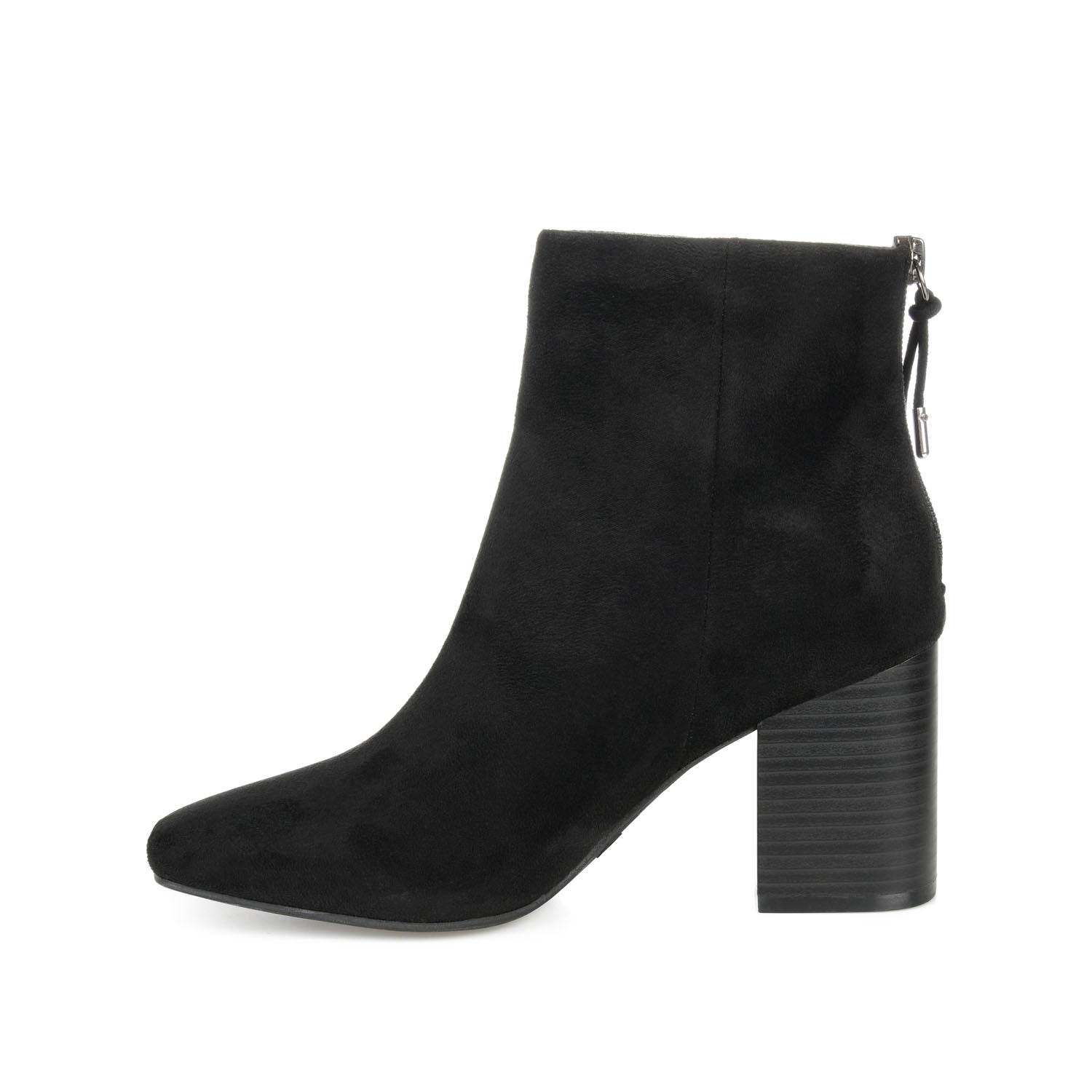 AUDRINA BLOCK HEELED BOOTIES IN VEGAN LEATHER