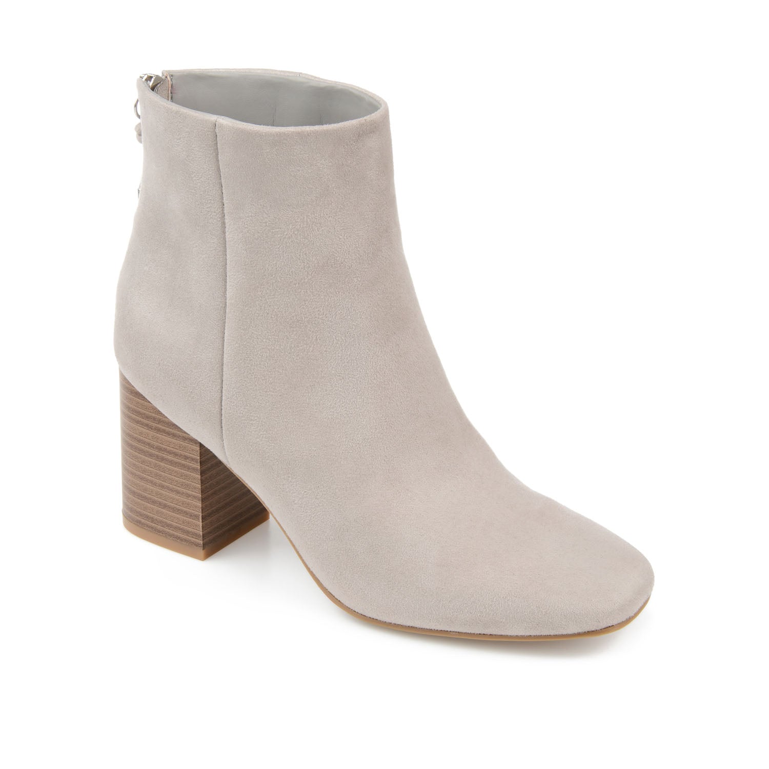AUDRINA BLOCK HEELED BOOTIES IN VEGAN LEATHER