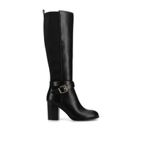 AVALONN KNEE HIGH DRESS BOOTS - Black Suede