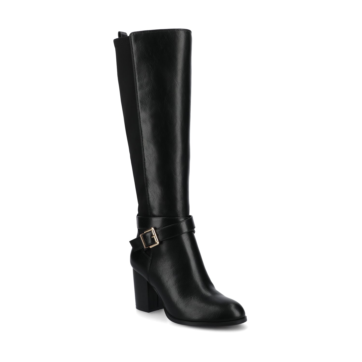 AVALONN KNEE HIGH DRESS BOOTS IN EXTRA WIDE CALF - Black Suede