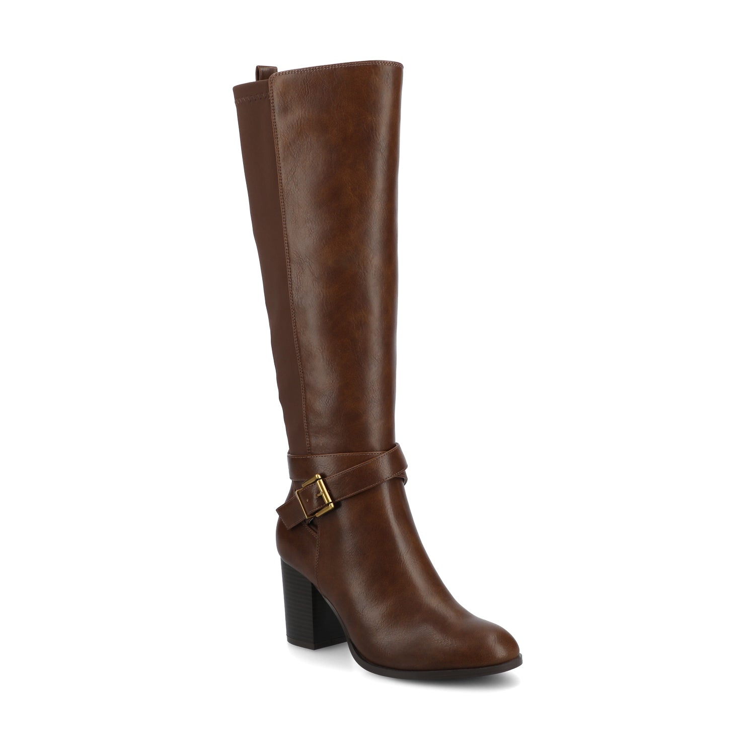 AVALONN KNEE HIGH DRESS BOOTS IN EXTRA WIDE CALF - Chocolate