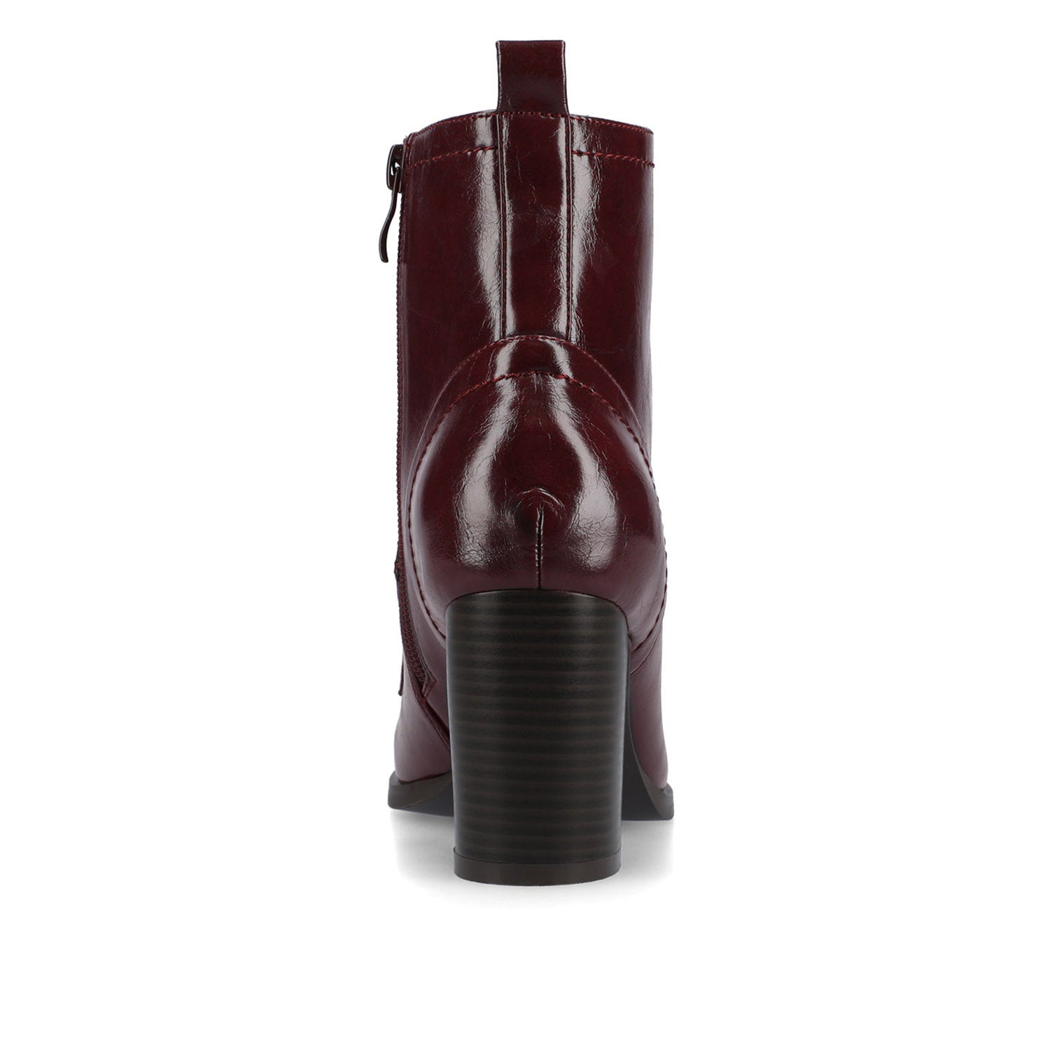 BAYLOR VEGAN LEATHER LACE-UP BOOTIES IN WIDE
