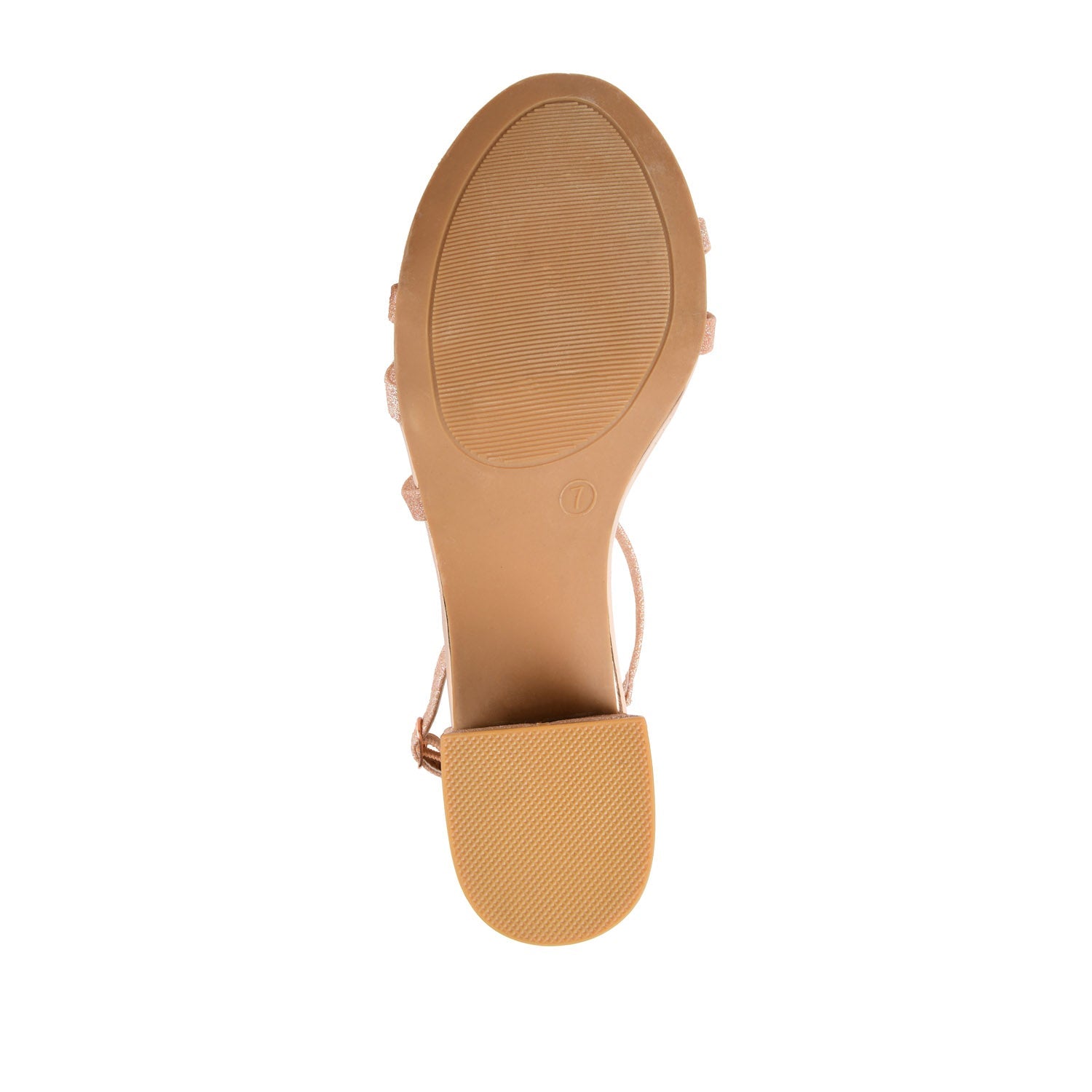 BELLA GLITTERED STRAPPY HEELS IN WIDE - Rose Gold Glitter