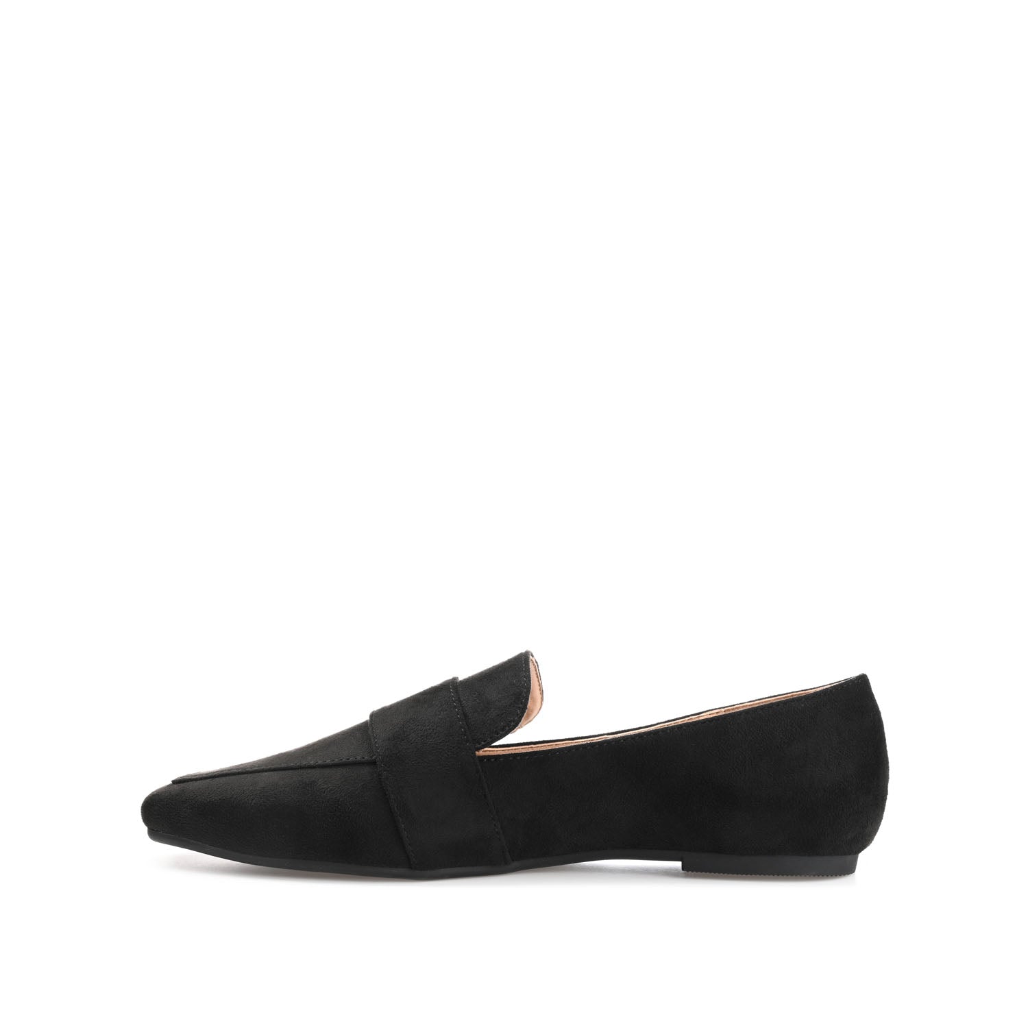 BENNTLY SQUARE TOE LOAFER IN FAUX SUEDE - Black