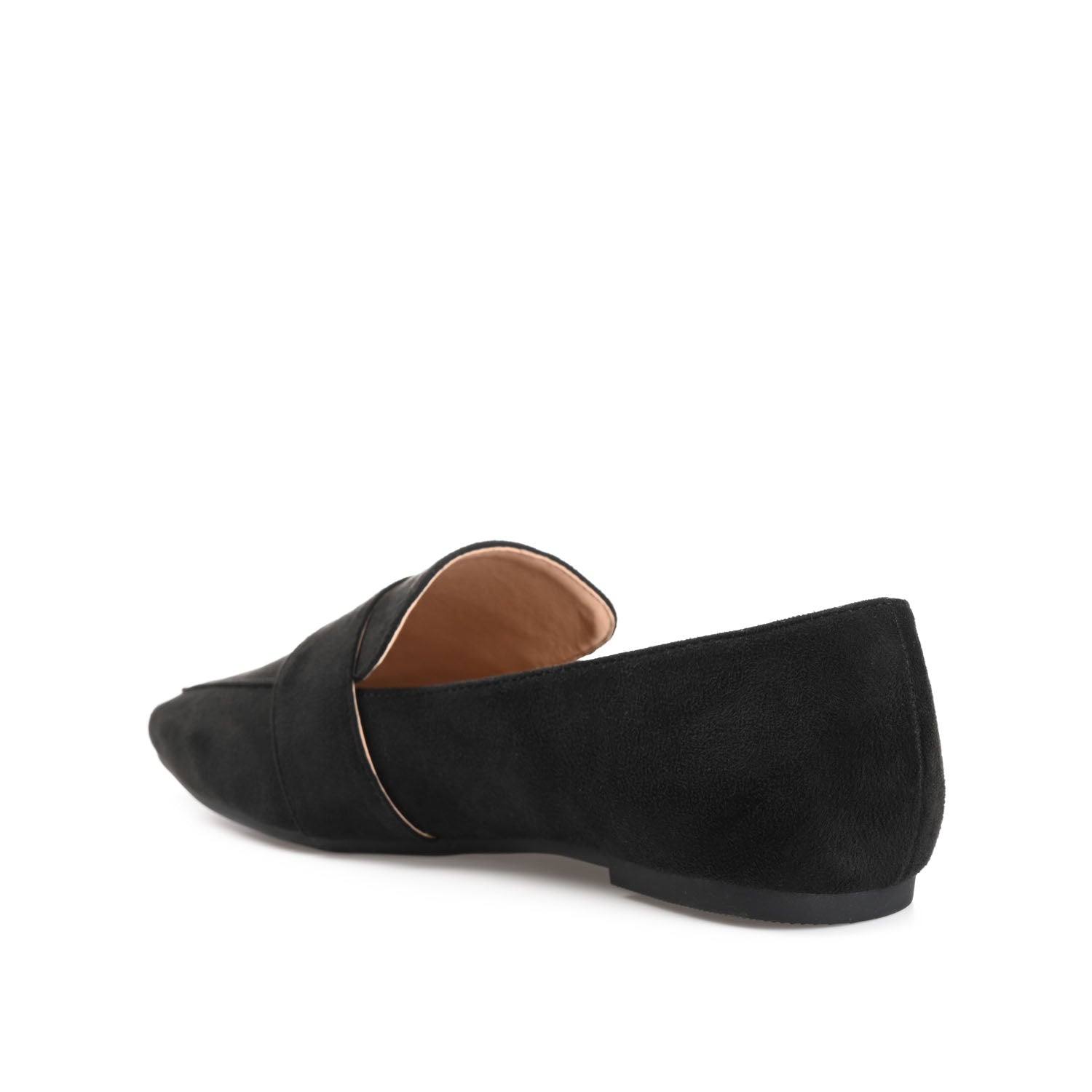 BENNTLY SQUARE TOE LOAFER IN FAUX SUEDE - Black