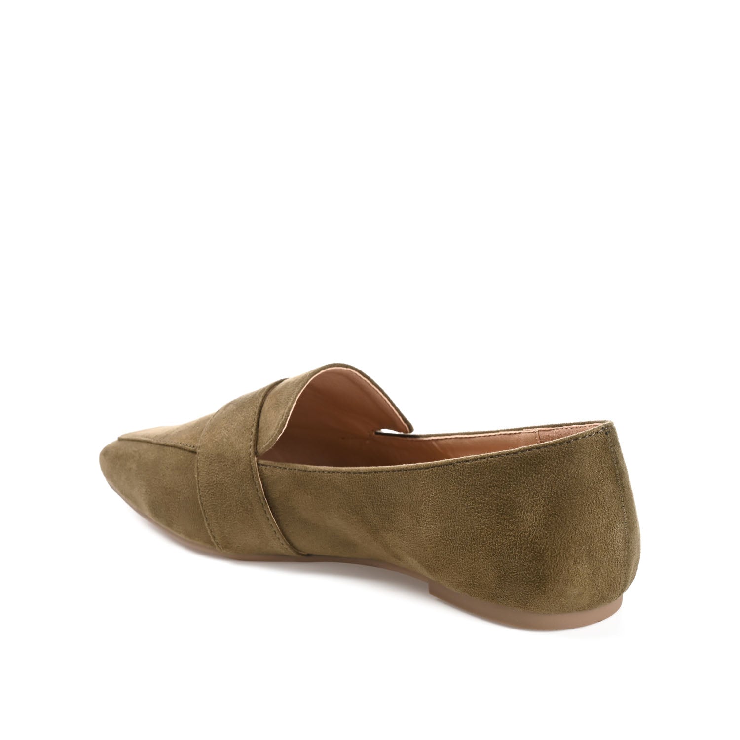 BENNTLY SQUARE TOE LOAFER IN FAUX SUEDE - Olive