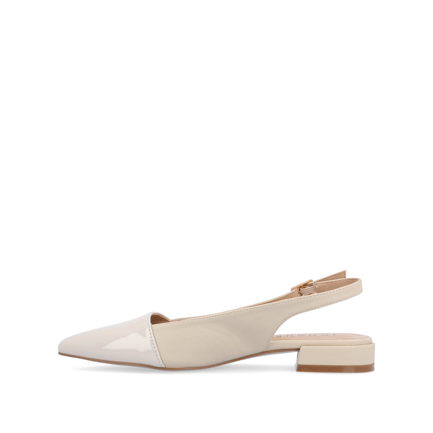 BERTIE SLINGBACK FLATS IN VEGAN LEATHER - Bone