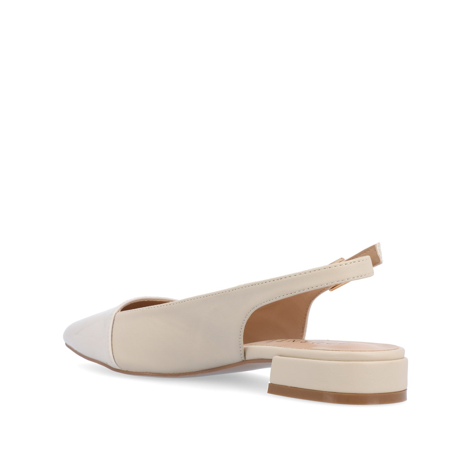 BERTIE SLINGBACK FLATS IN VEGAN LEATHER - Bone
