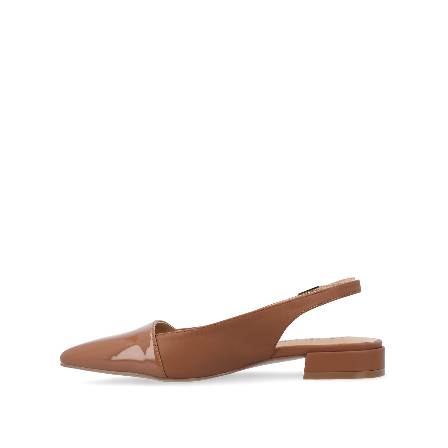 BERTIE SLINGBACK FLATS IN VEGAN LEATHER - Brown