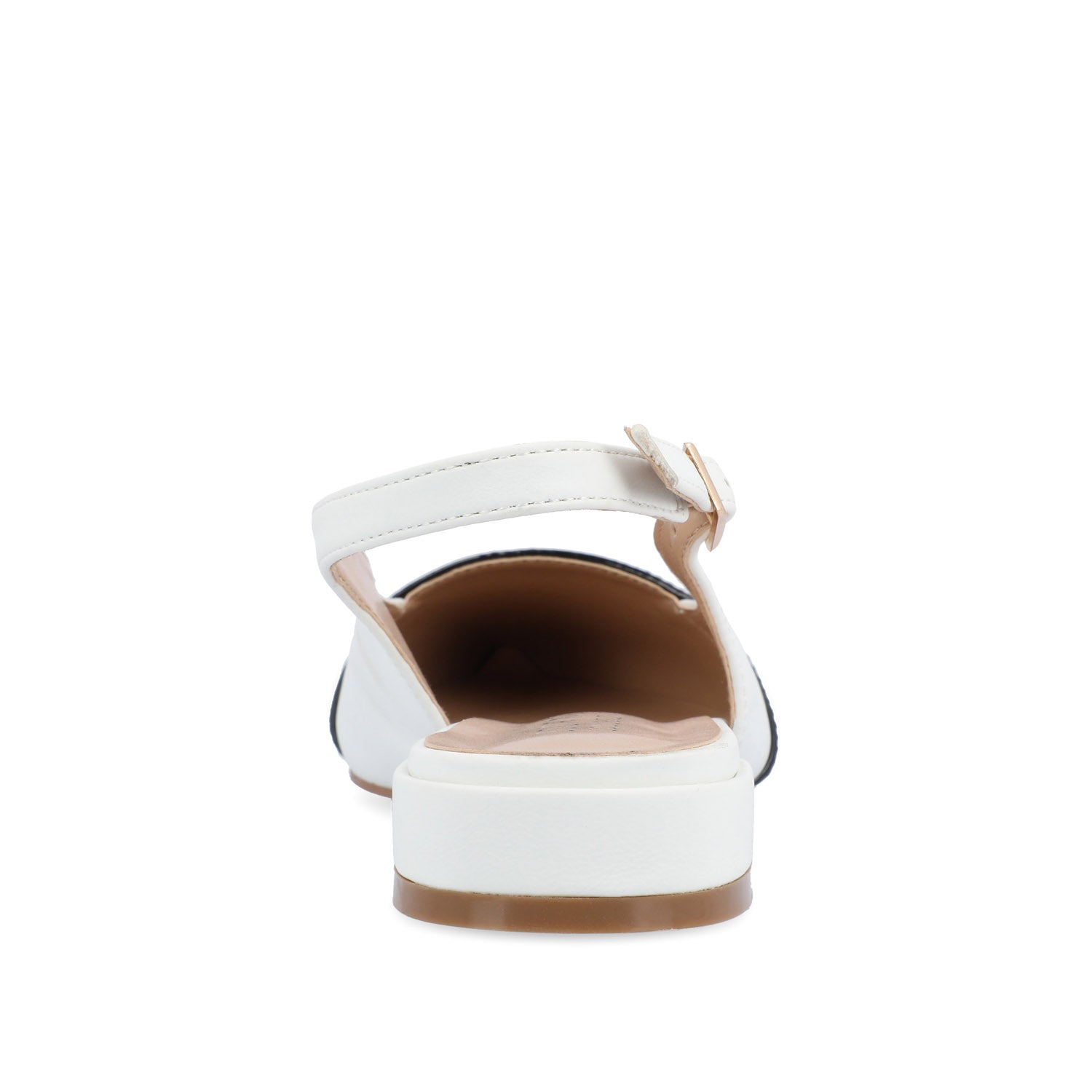 BERTIE SLINGBACK FLATS IN VEGAN LEATHER - White