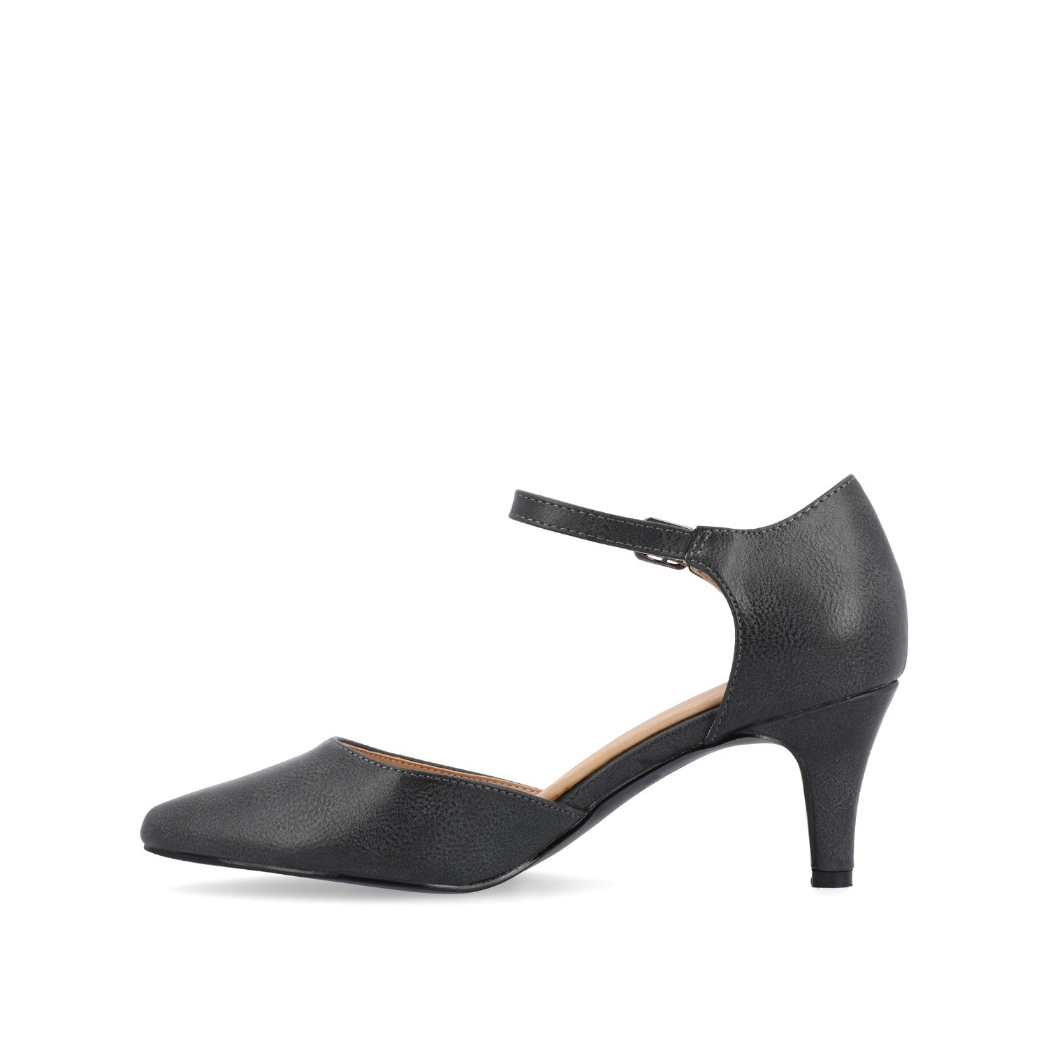 BETTIE D'ORSAY PUMP HEELS IN WIDE - Grey PU