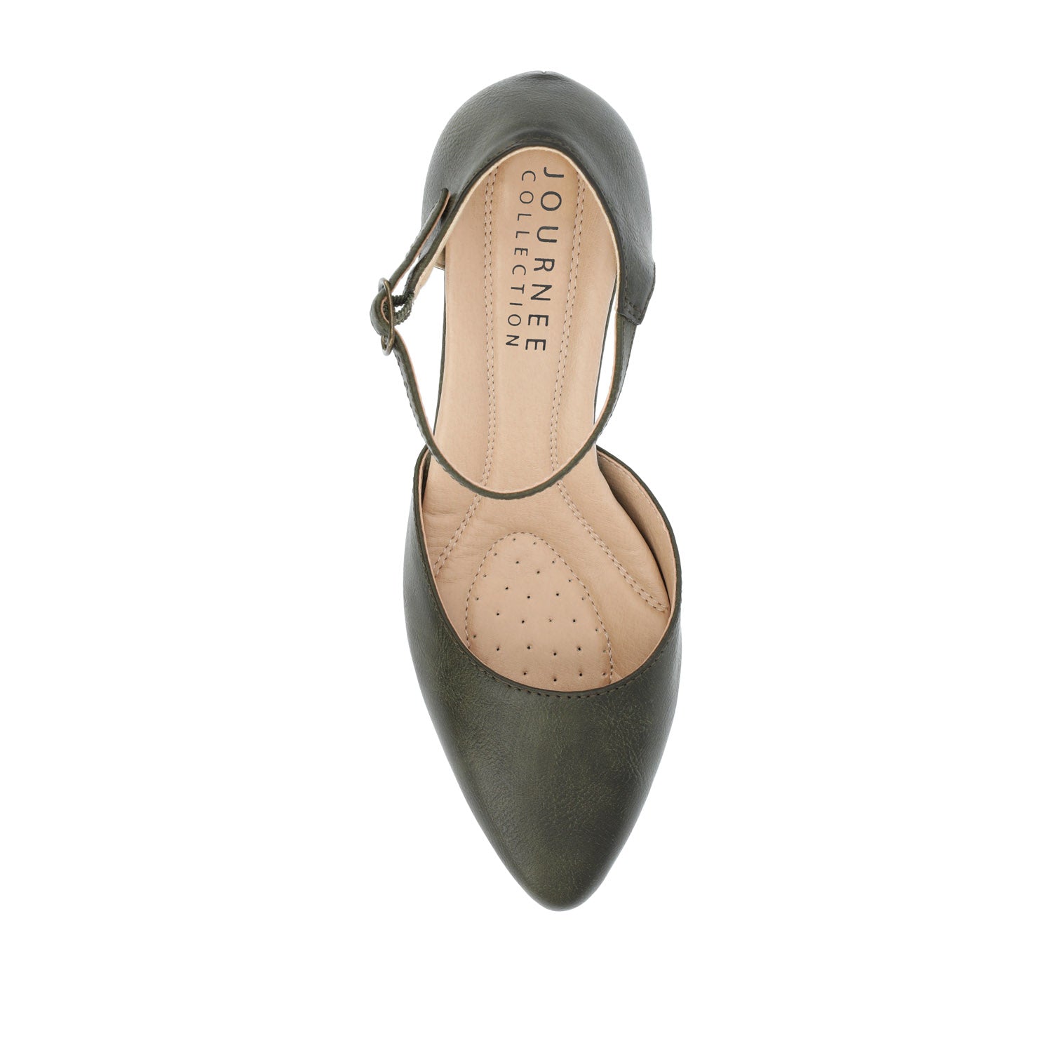 BETTIE D'ORSAY PUMP HEELS IN WIDE - Olive PU