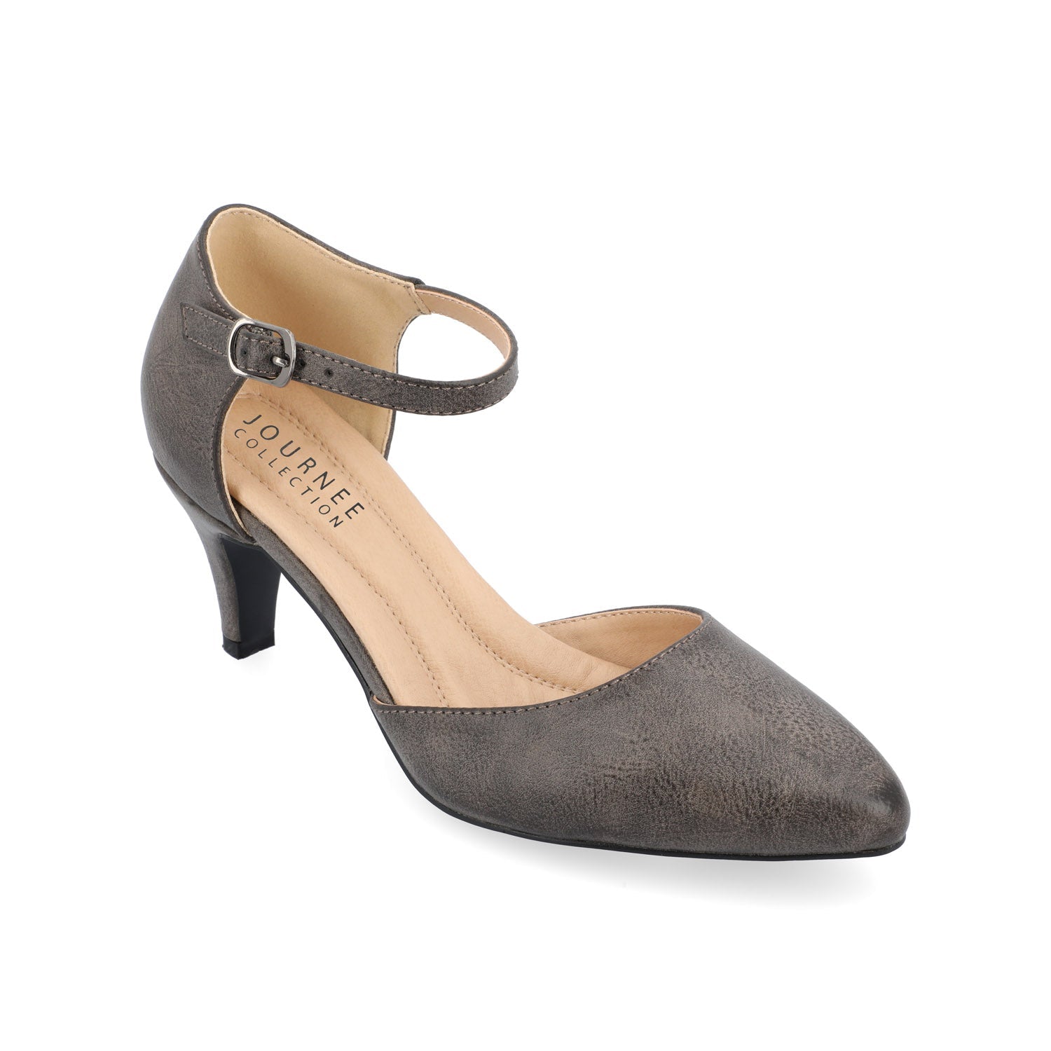 BETTIE D'ORSAY PUMP HEELS IN WIDE - Taupe PU
