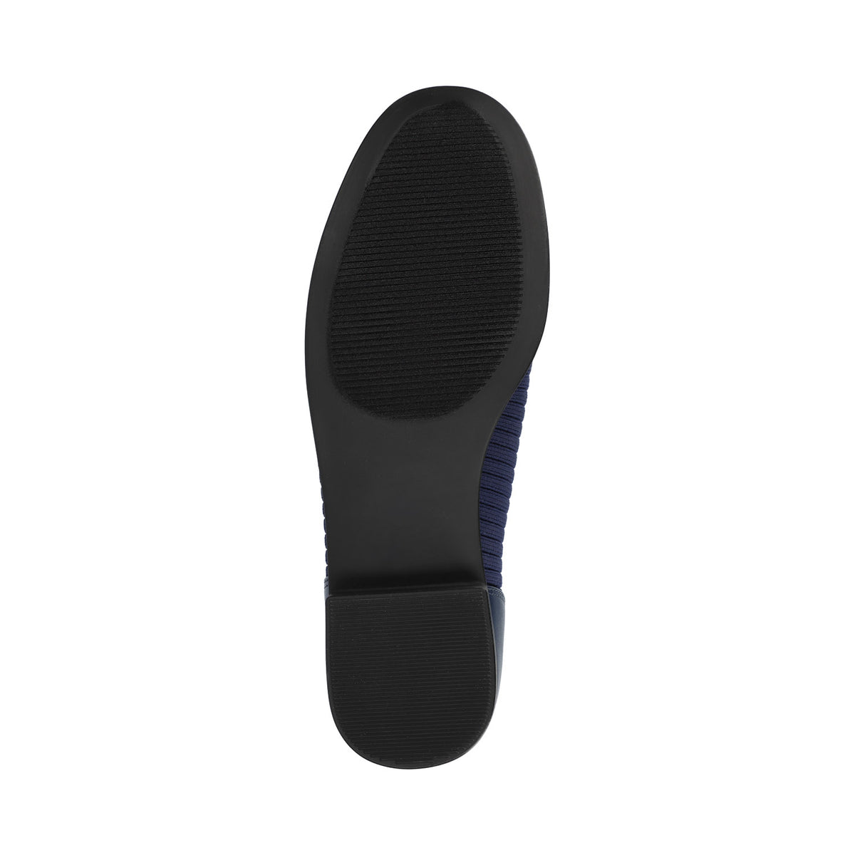 BEXLIE ZIP-UP BOOTIES IN KNIT FABRIC IN WIDE - Navy