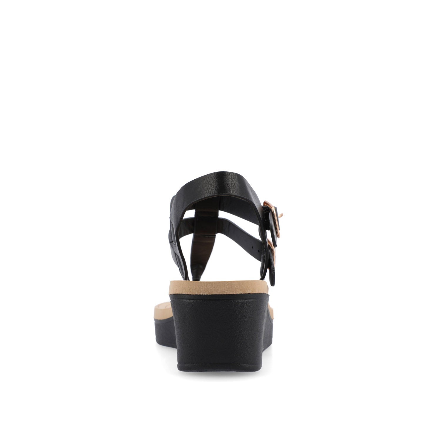 BIANCA WEDGE HEELED SANDALS IN CLASSIC COLORS - Black