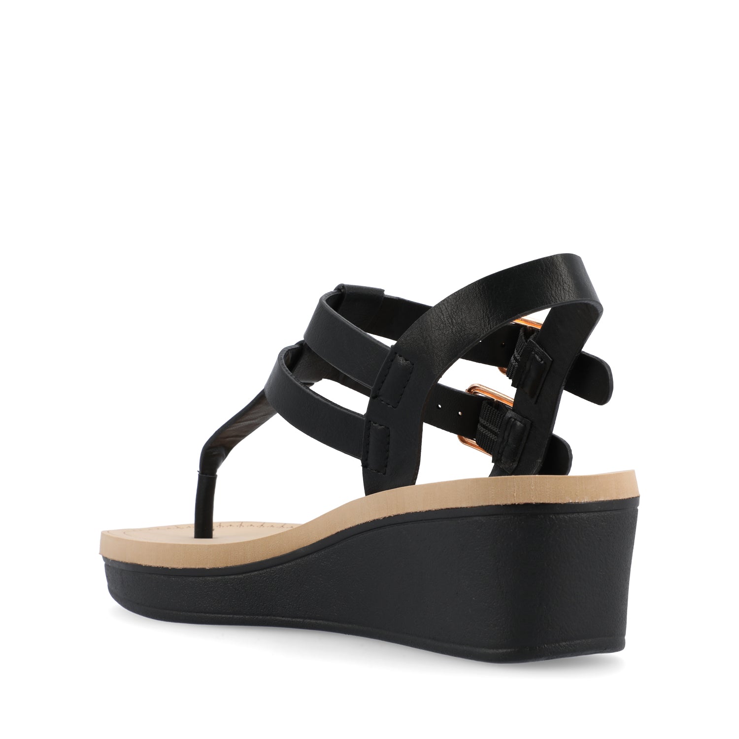 BIANCA WEDGE SANDALS IN WIDE - Black