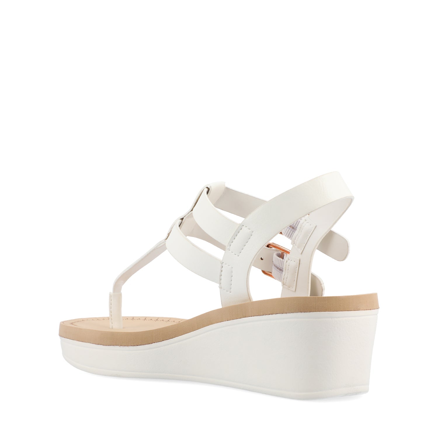BIANCA WEDGE SANDALS IN WIDE - White