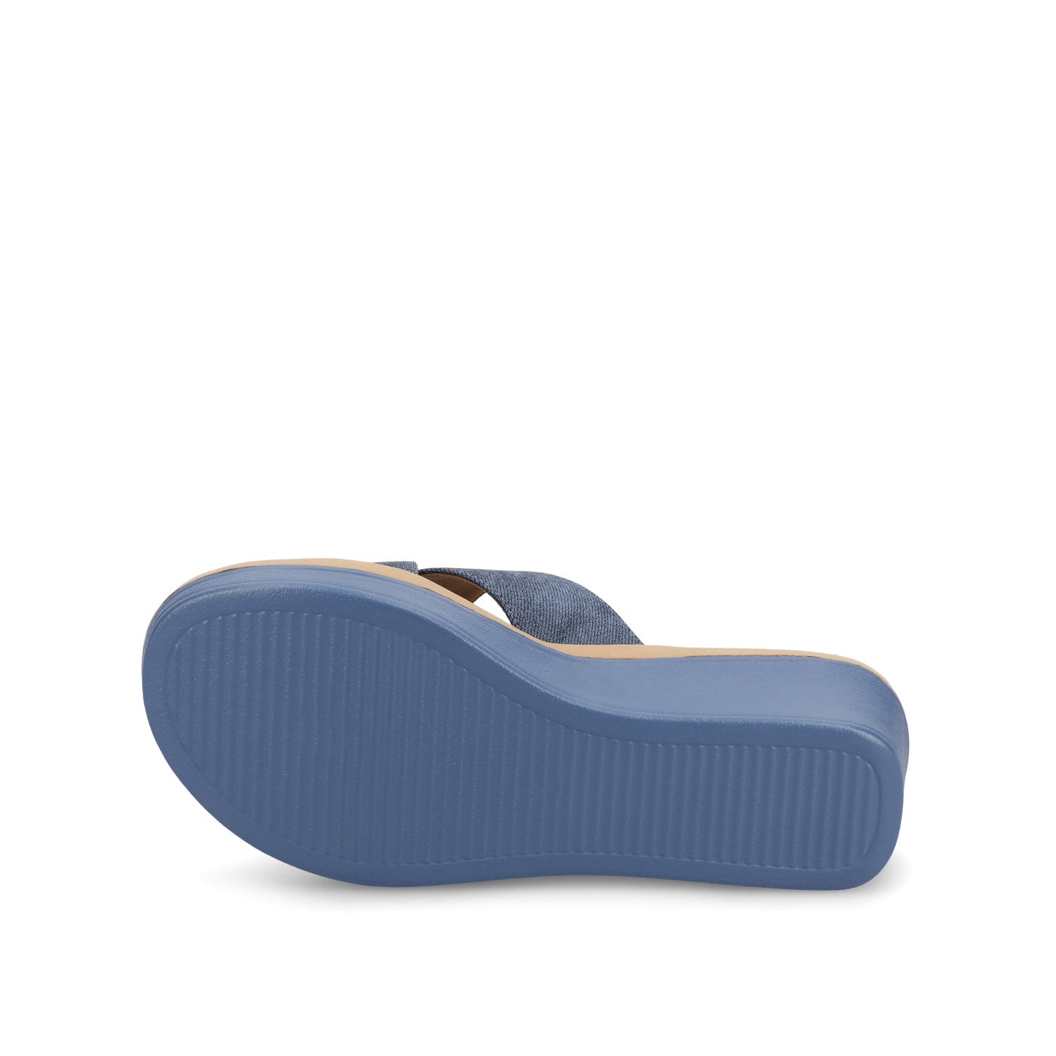 Biara Platform Wedge Sandals - Denim