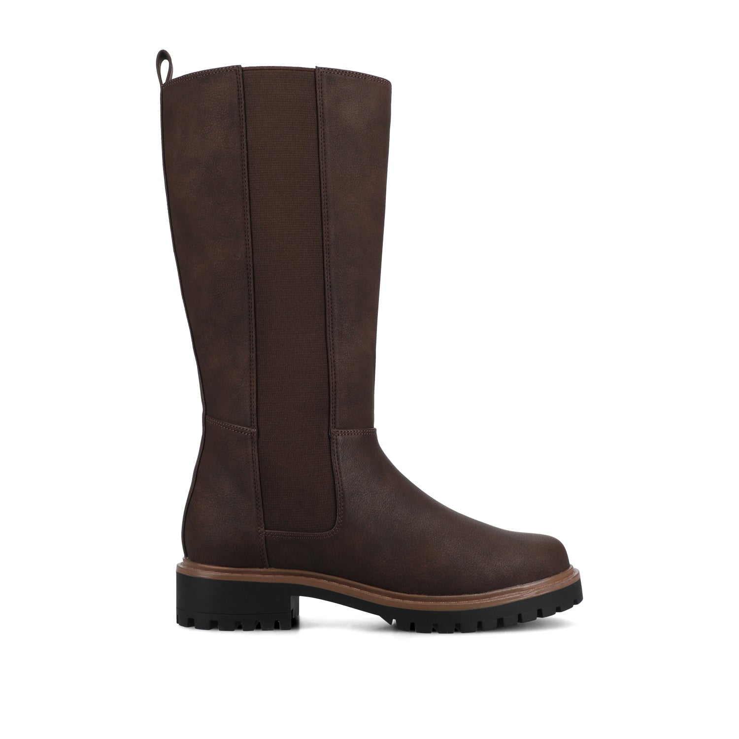 BRANDI KNEE HIGH BOOTS IN EXTRA WIDE CALF - Vintage Chocolate