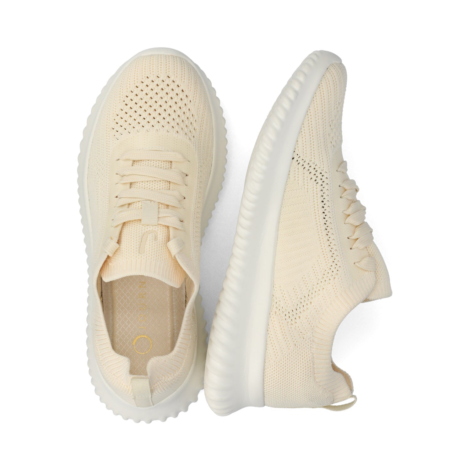 BRENA CASUAL SNEAKERS - Cream Knit