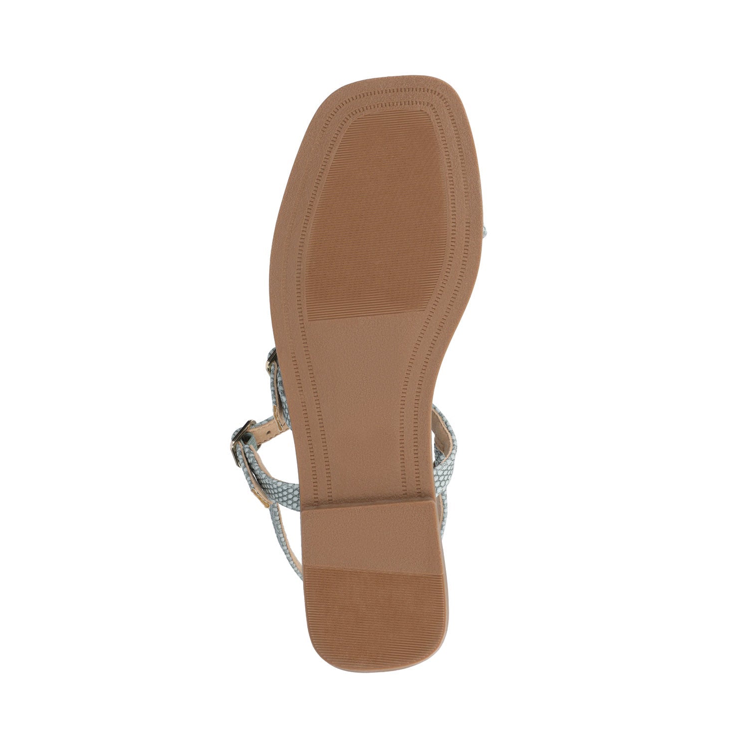 BRIANNA ANKLE STRAP SANDALS - Sky Blue Lizard