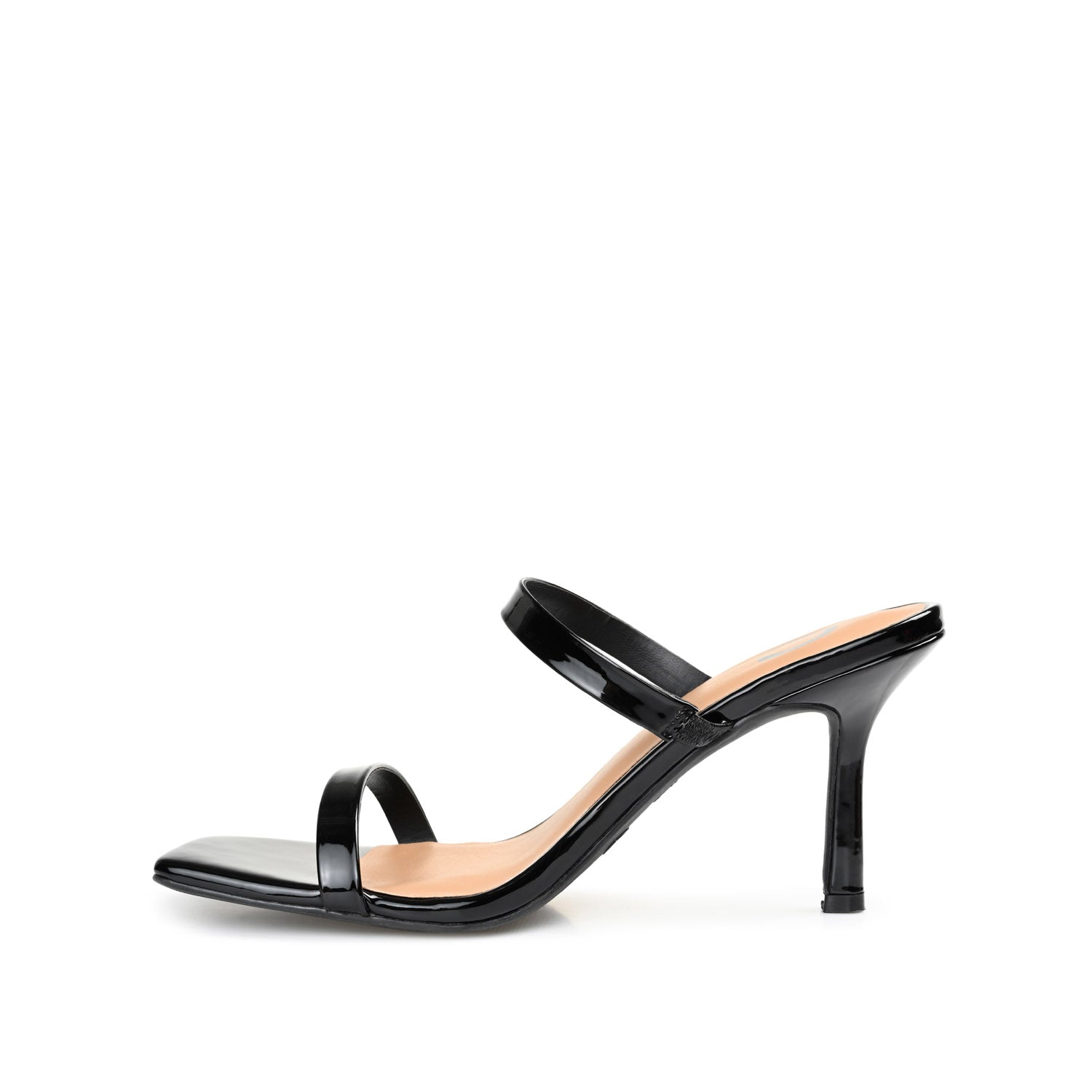 BRIE STRAPPY STILETTO HEELS IN PATENT - Black