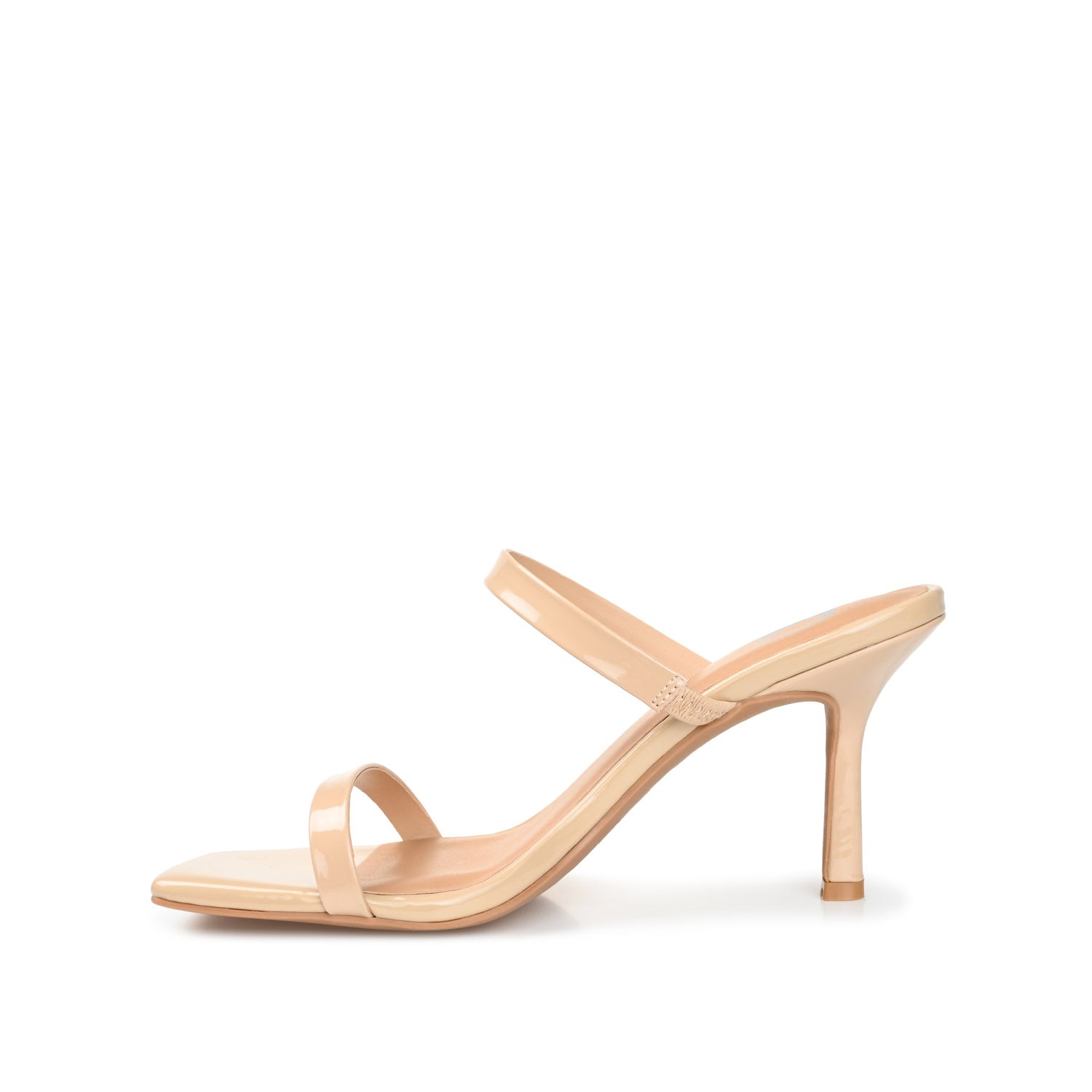 BRIE STRAPPY STILETTO HEELS IN PATENT - Nude