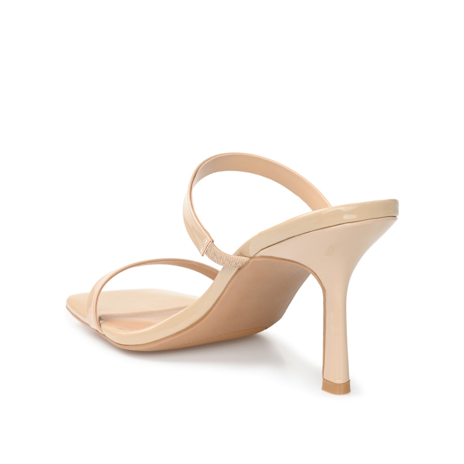 BRIE STRAPPY STILETTO HEELS IN PATENT - Nude