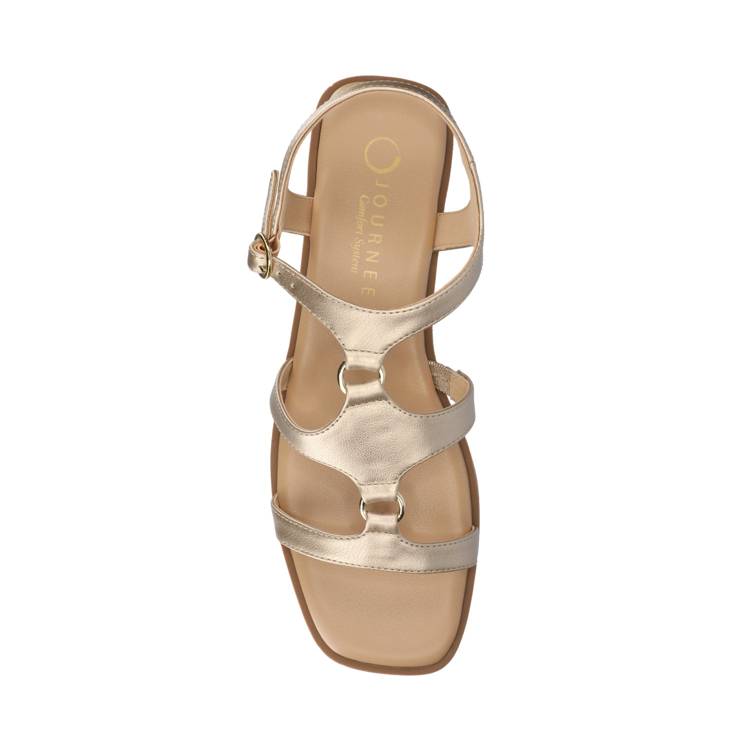 BRILEY ANKLE STRAP SANDALS - Gold