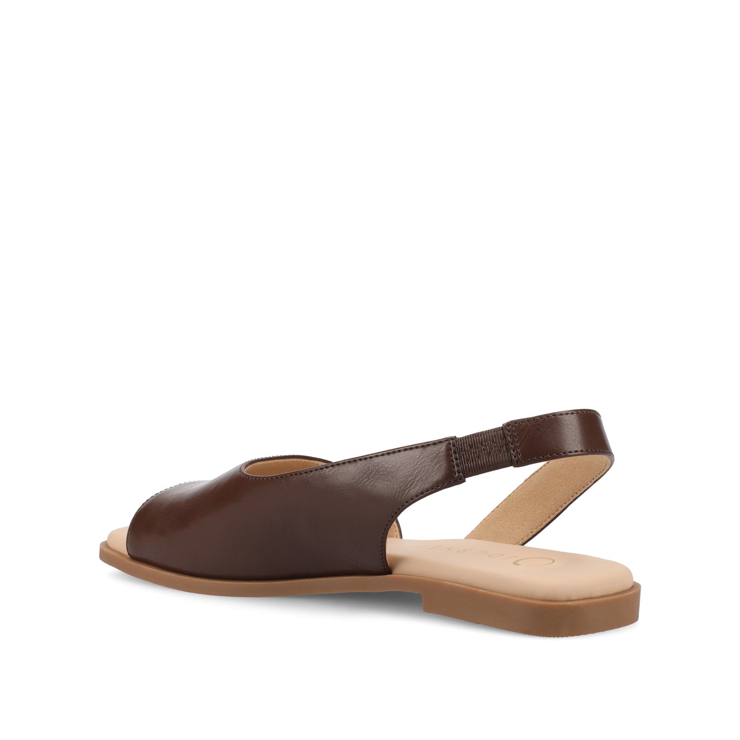 BRINSLEY VEGAN LEATHER SANDALS IN WIDE - Brown PU