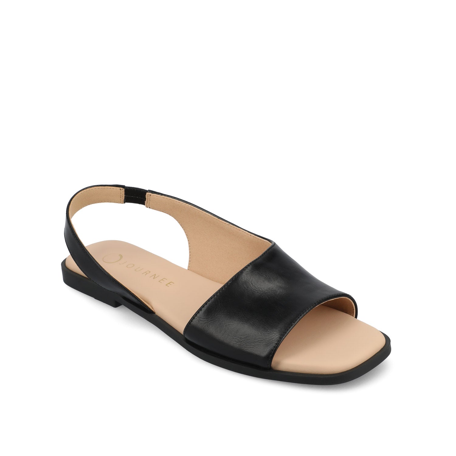 BRINSLEY VEGAN LEATHER SANDALS IN WIDE - Black PU