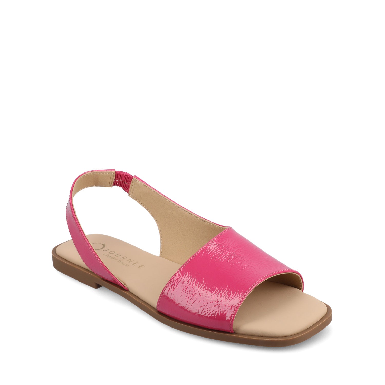 BRINSLEY CUTOUT SANDALS IN PATENT - Hot Pink