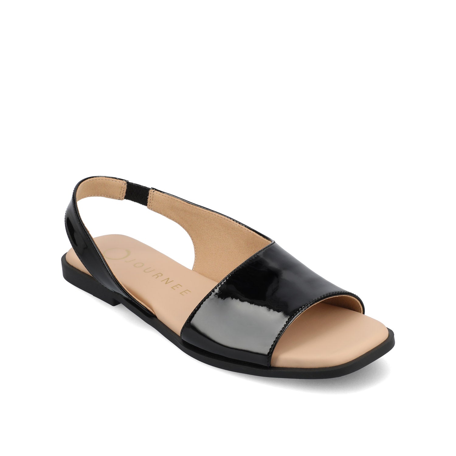 BRINSLEY CUTOUT SANDALS IN PATENT - Black Patent