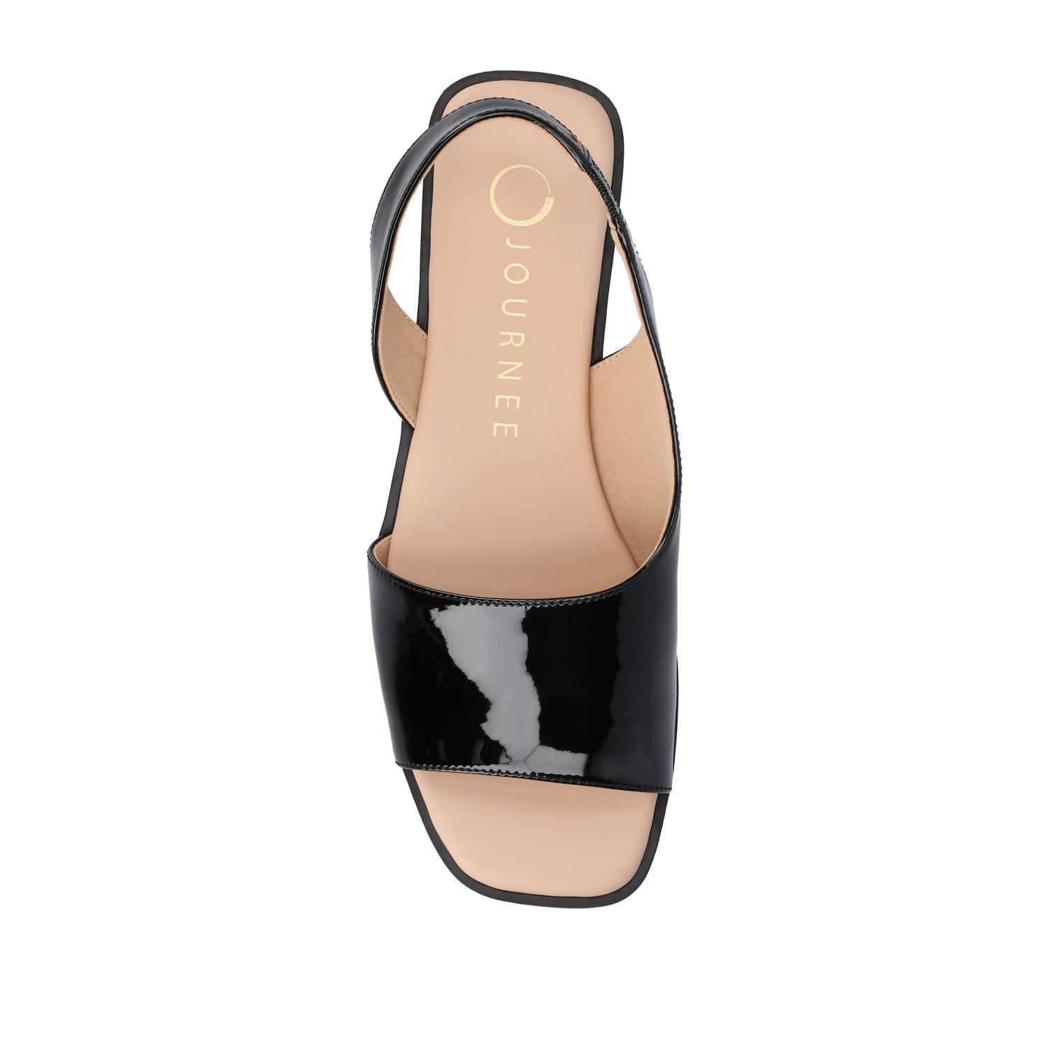 BRINSLEY CUTOUT SANDALS IN PATENT - Black Patent