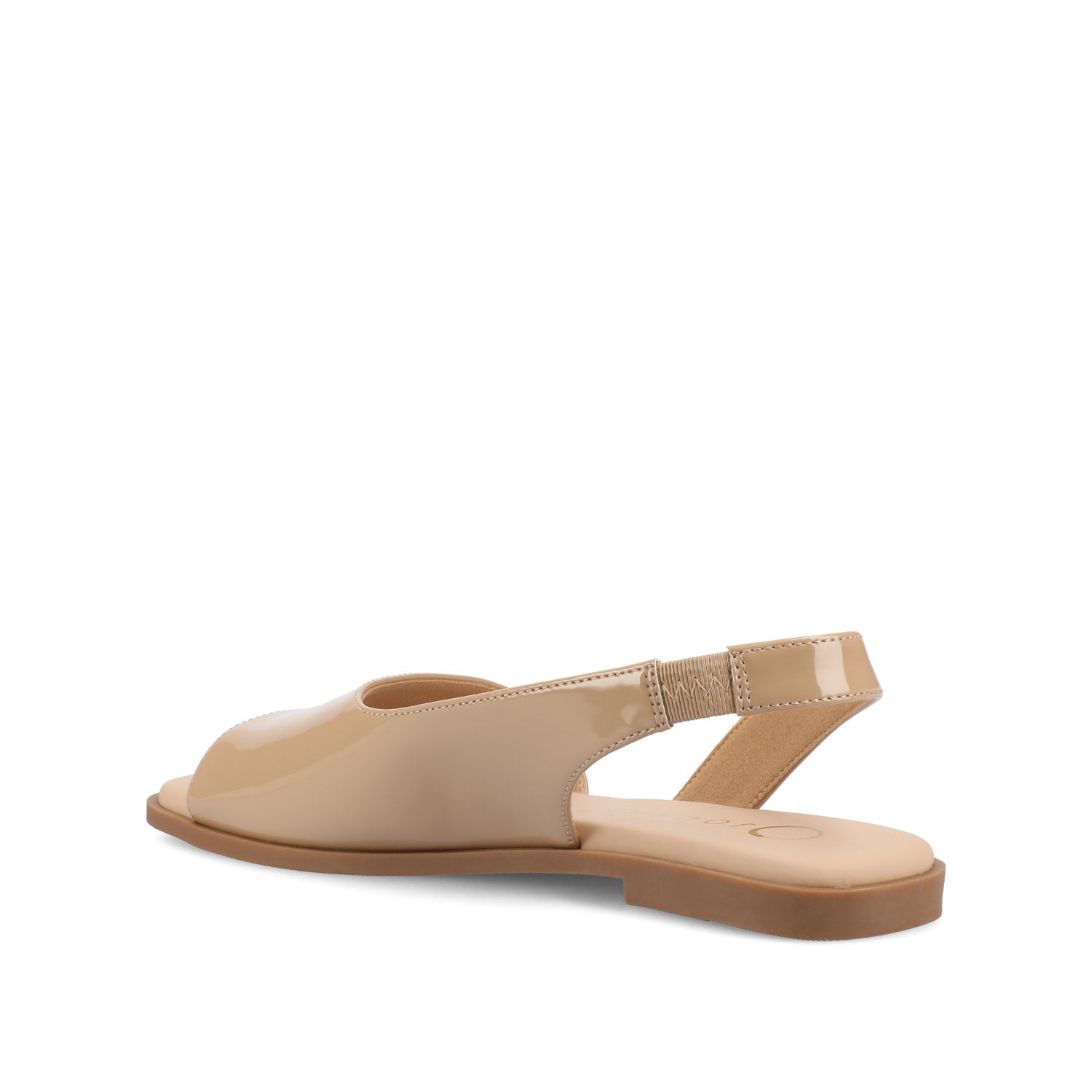 BRINSLEY PATENT SANDALS IN WIDE - Nude Patent