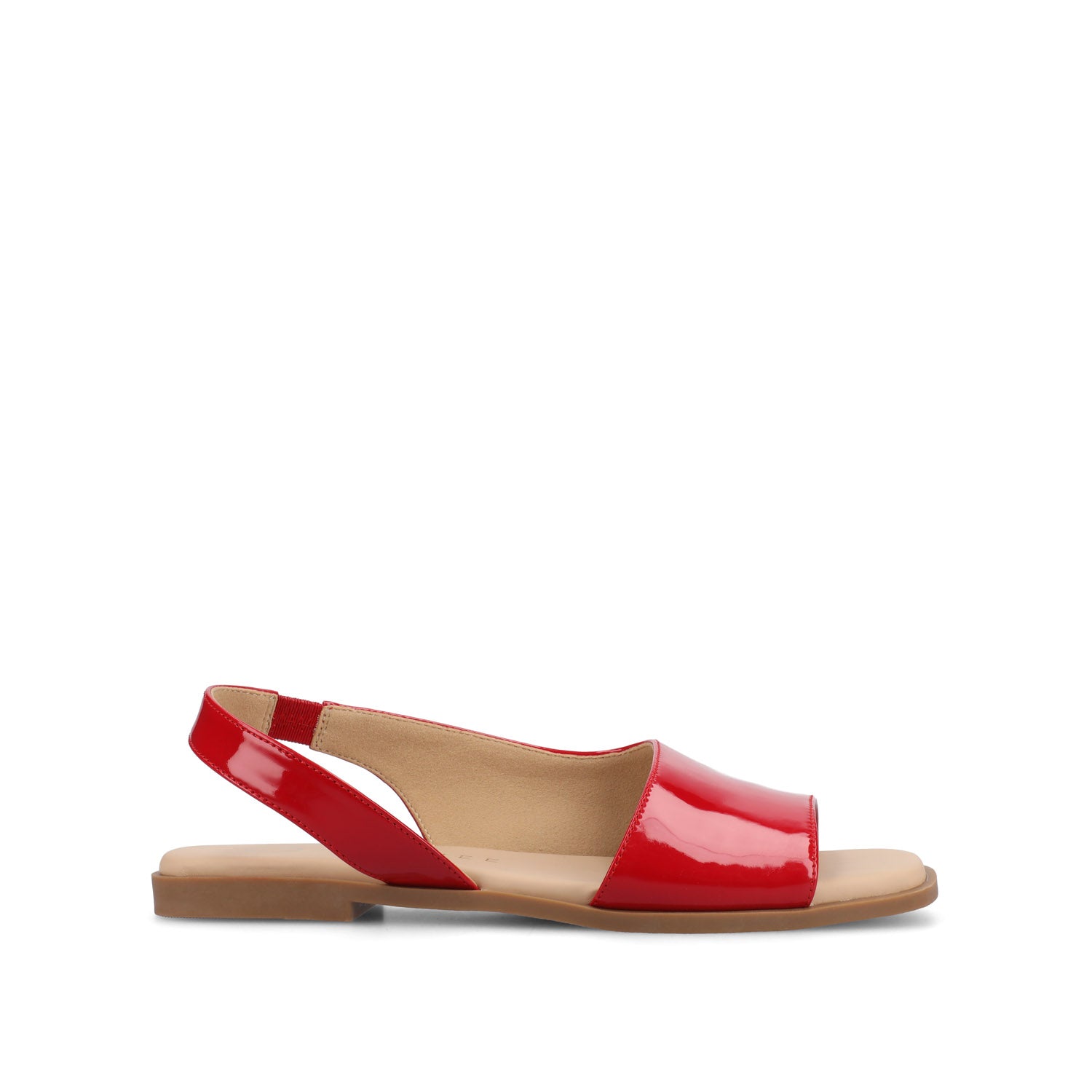 BRINSLEY PATENT SANDALS IN WIDE - Red Patent